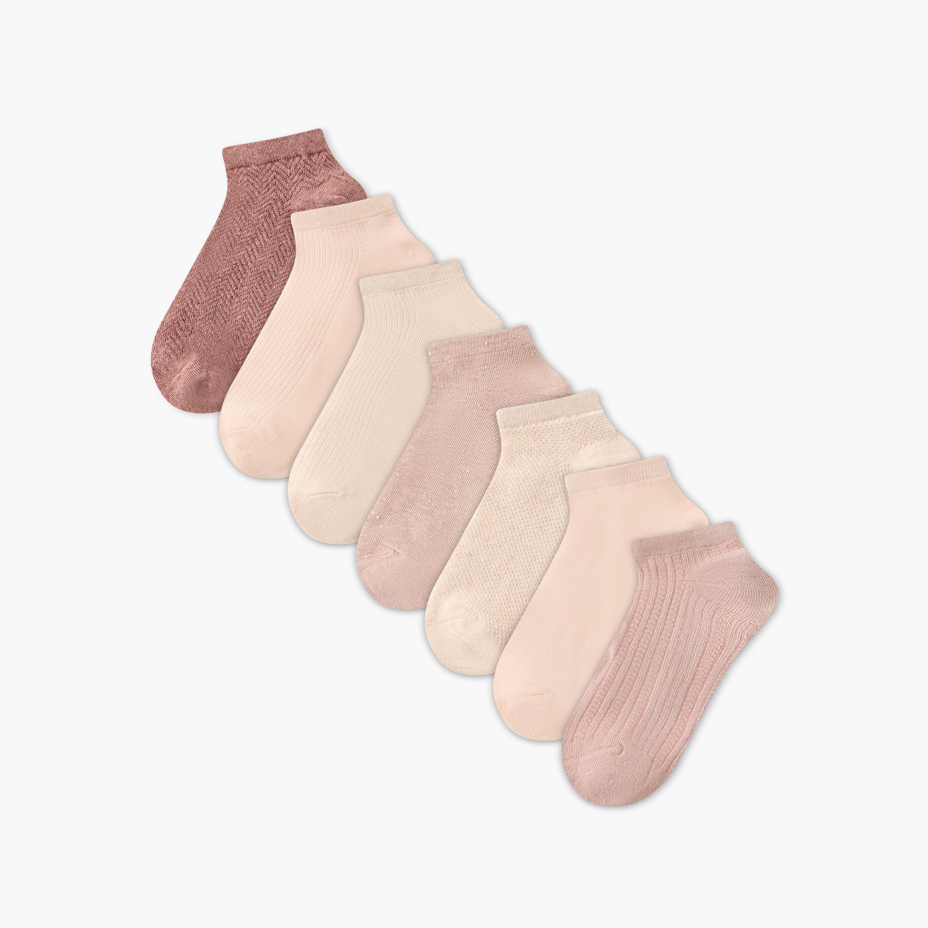 Pack of 7 Ankle Length Cotton Socks-women-socksandstockings-image-1