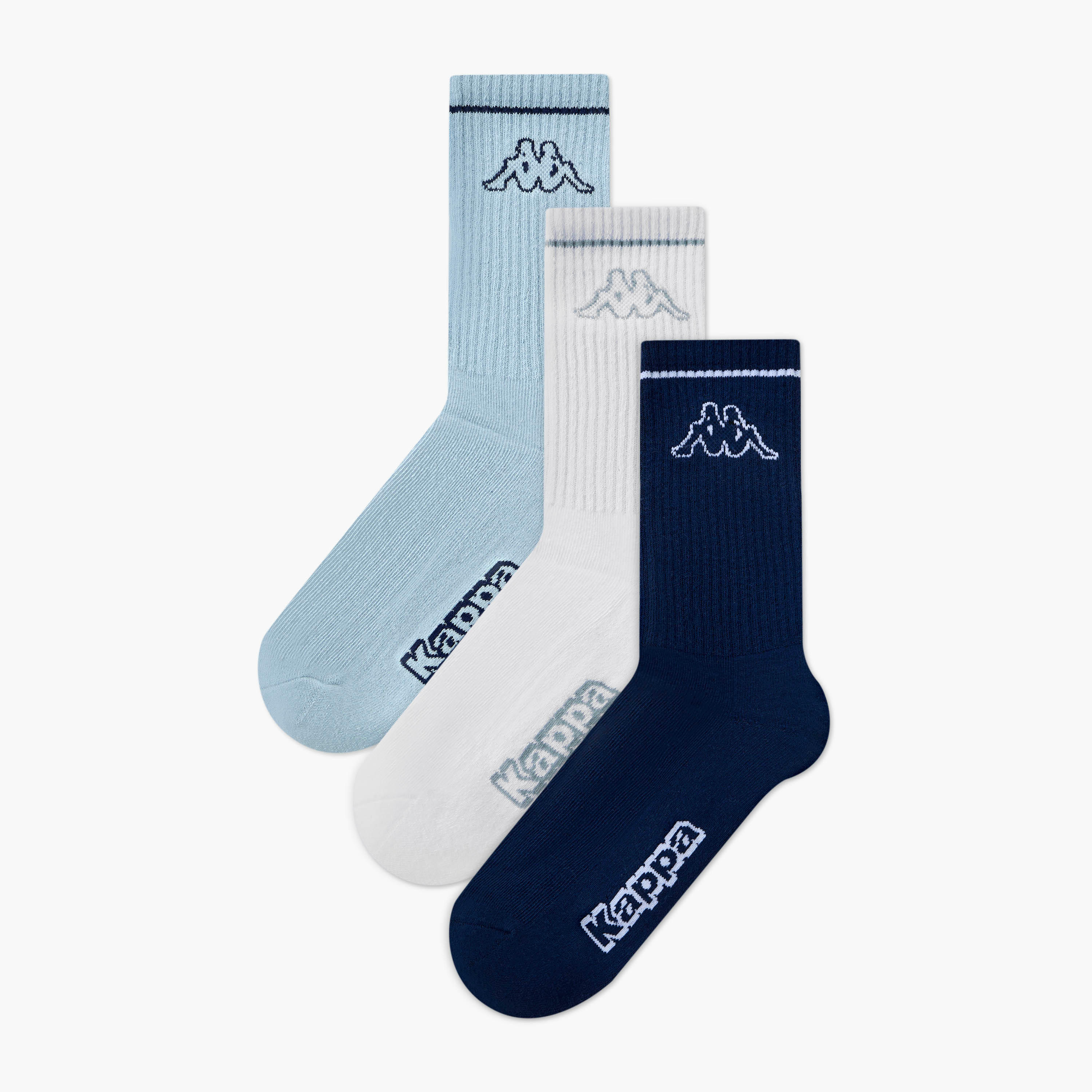 Kappa Pack of 3 Crew Length Cotton Socks-women-socksandstockings-image-1
