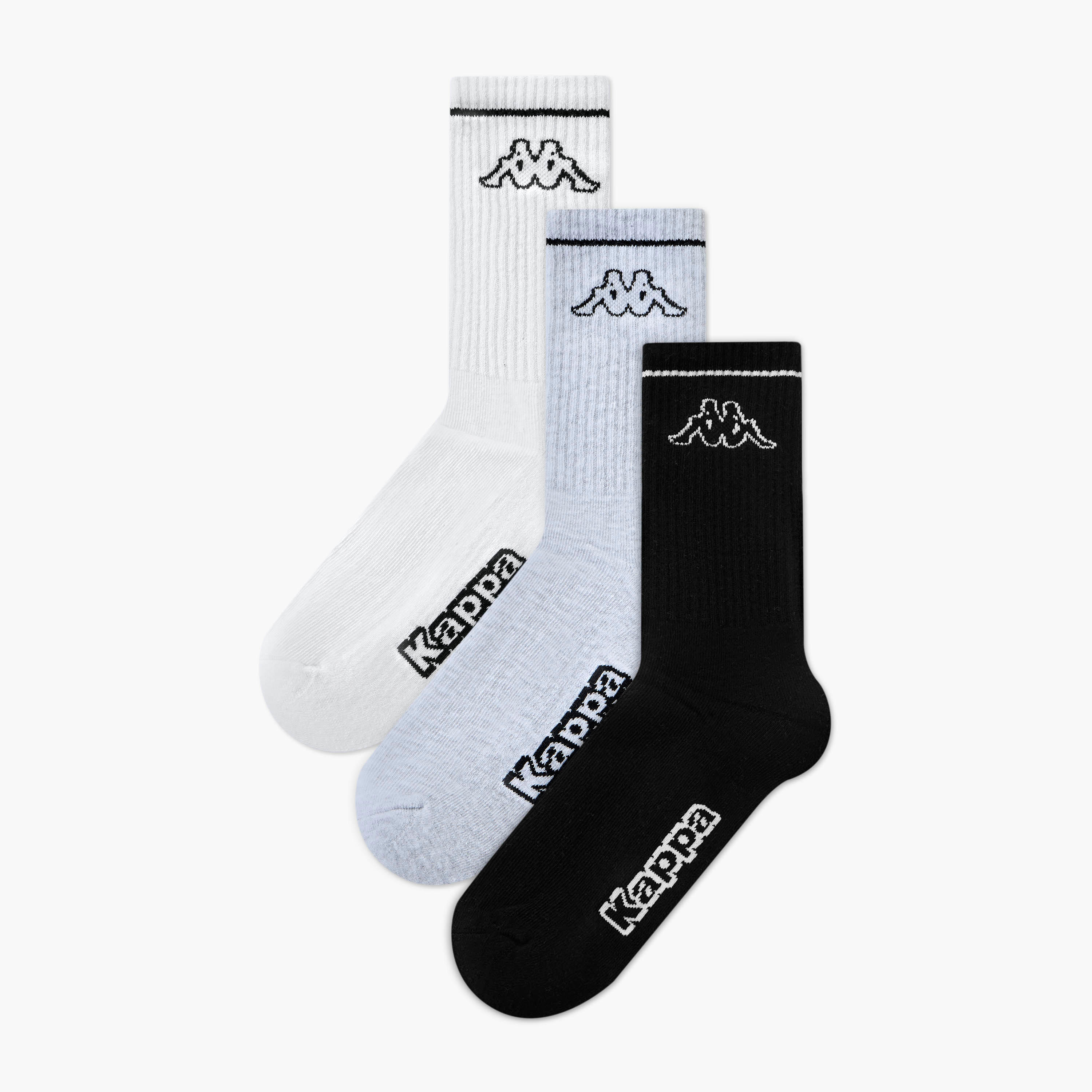 Kappa Pack of 3 Crew Length Cotton Socks-women-socksandstockings-image-1
