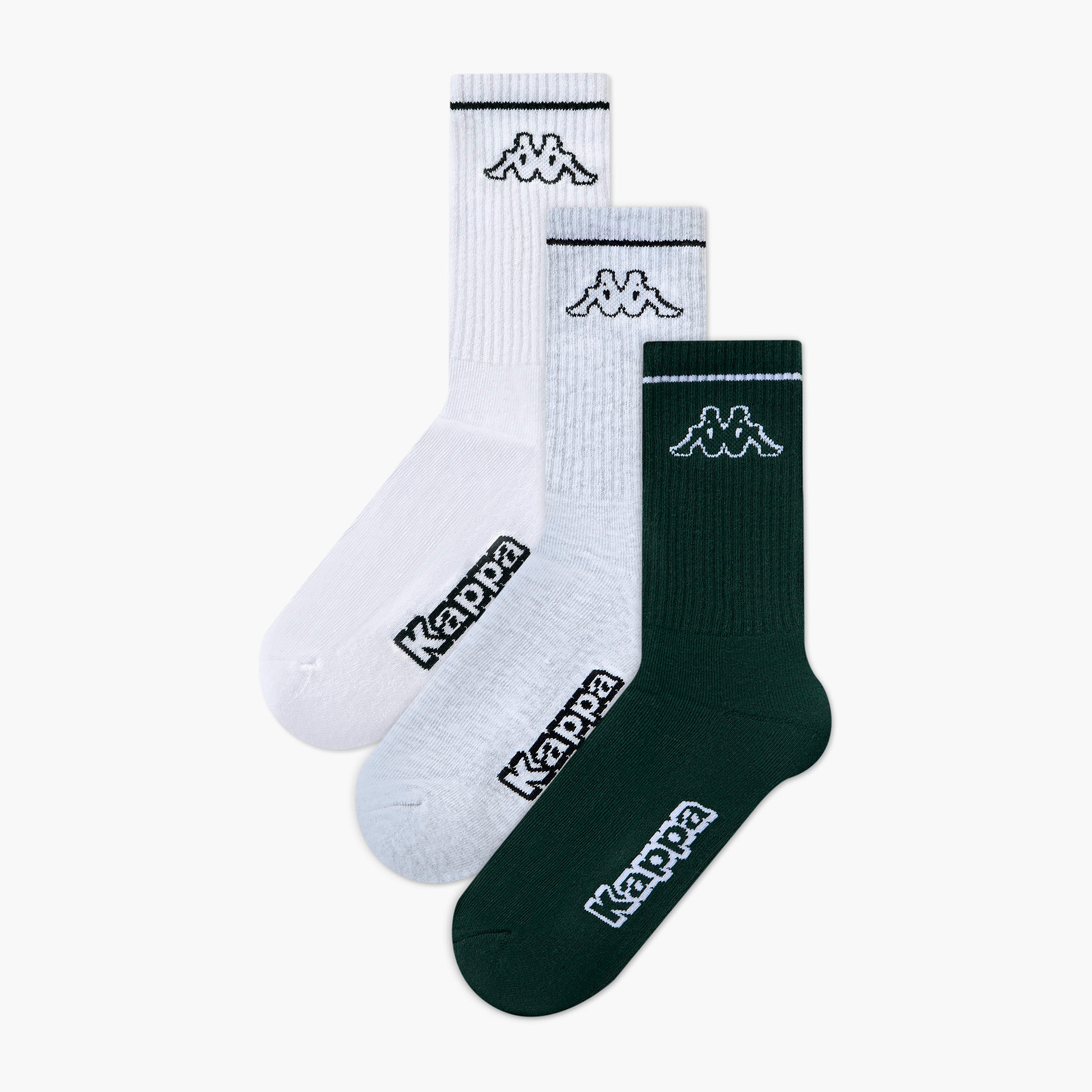 Kappa Pack of 3 Crew Length Cotton Socks-women-socksandstockings-image-1