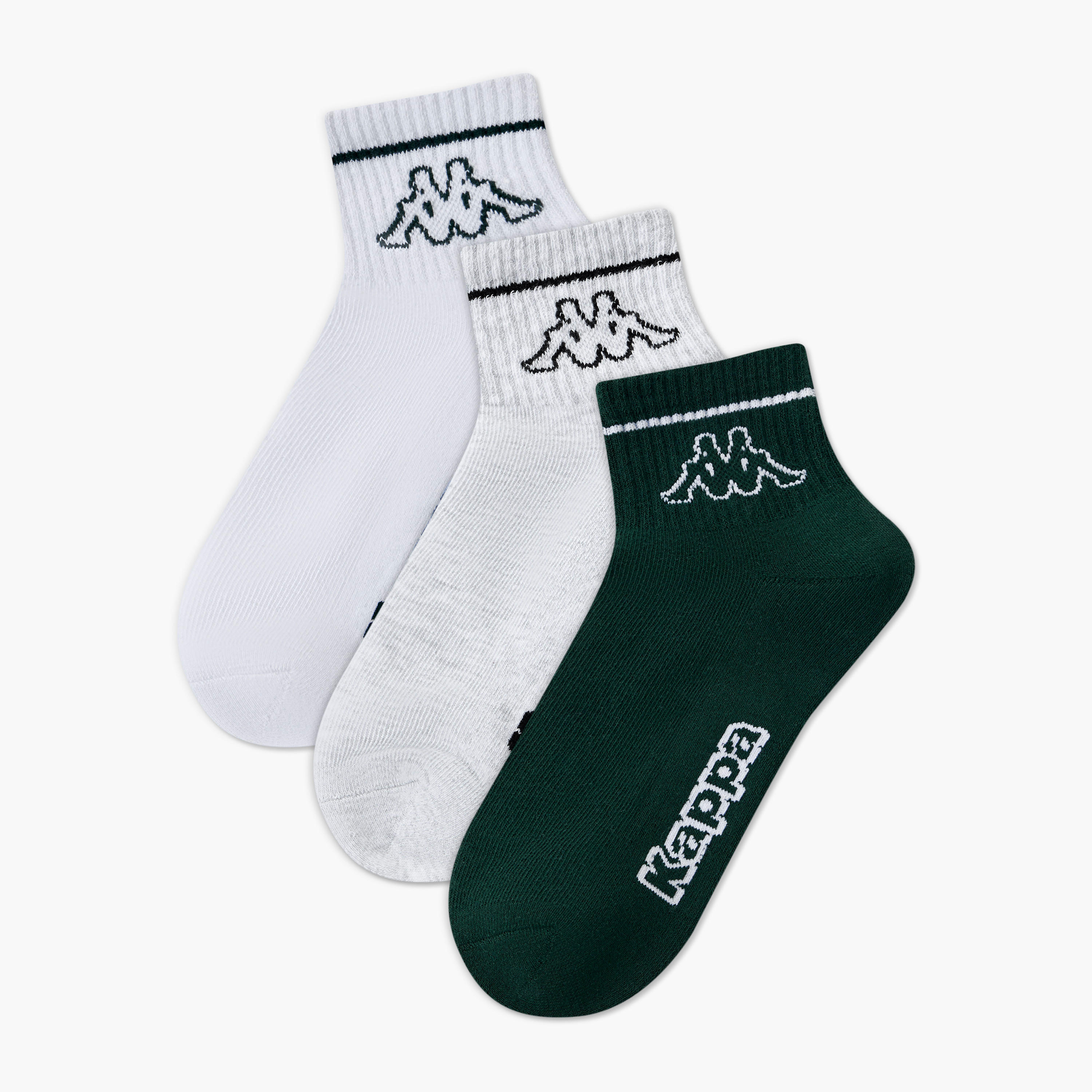 Kappa Pack of 3 AnkleLength Cotton Socks-women-socksandstockings-image-1