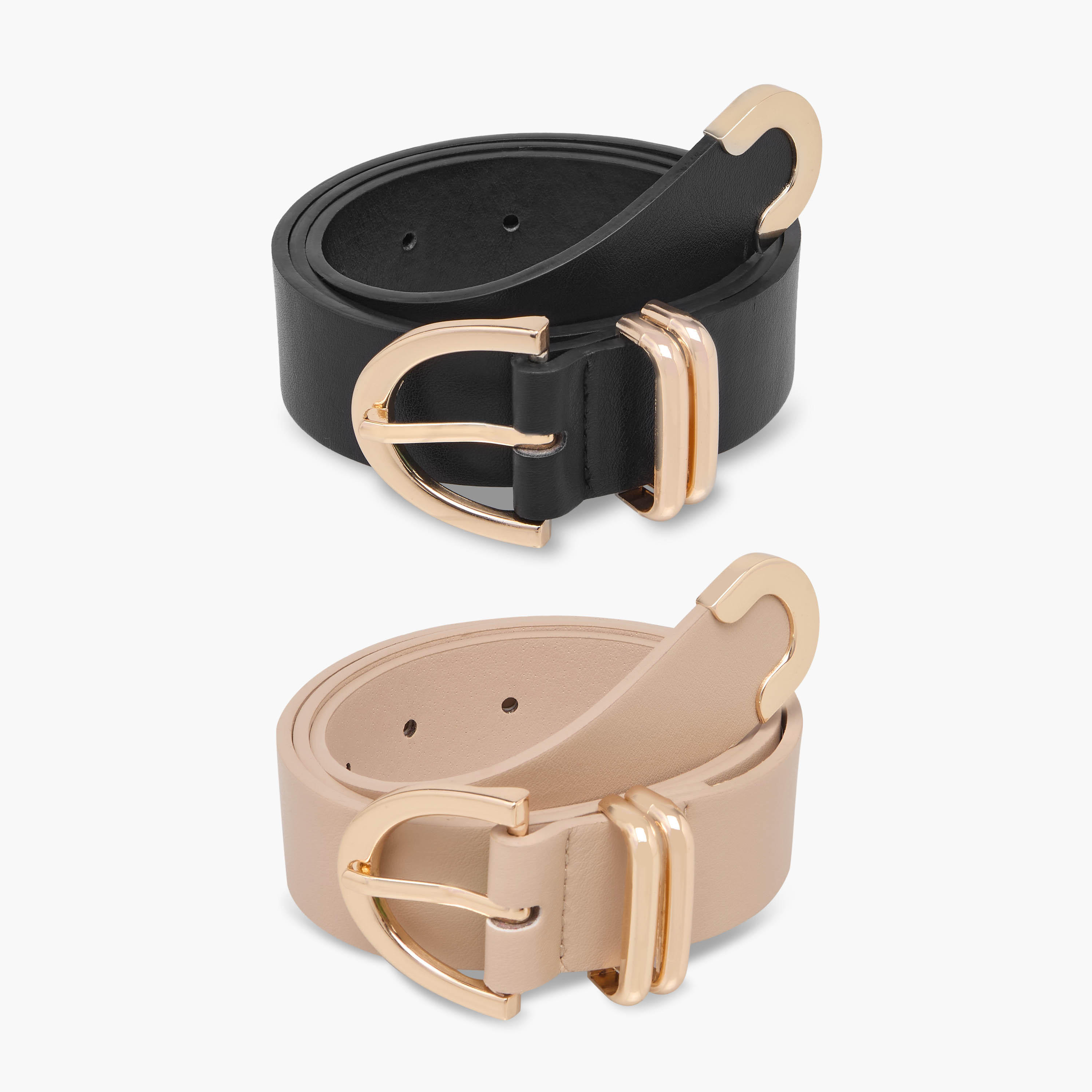 Belt with Curved Buckle - Set of 2-women-clothingaccessories-belts-image-1