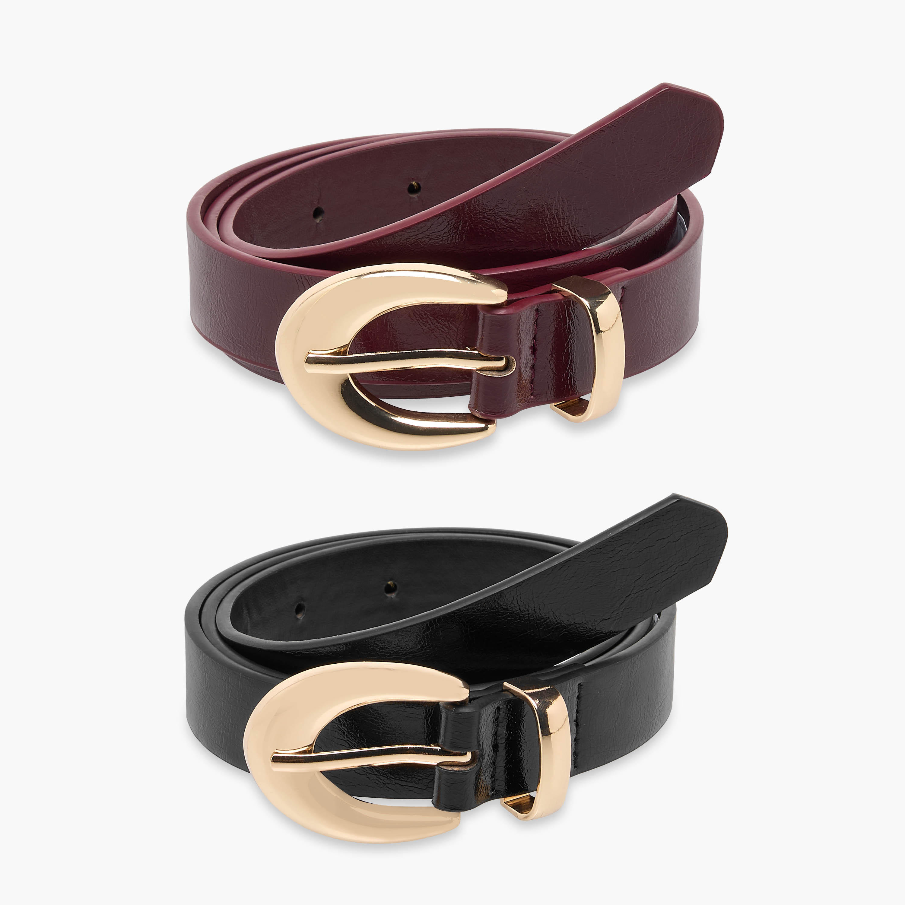 طقم أحزمة بإبزيم إغلاق بدبوس من قطعتين-women-clothingaccessories-belts-image-1