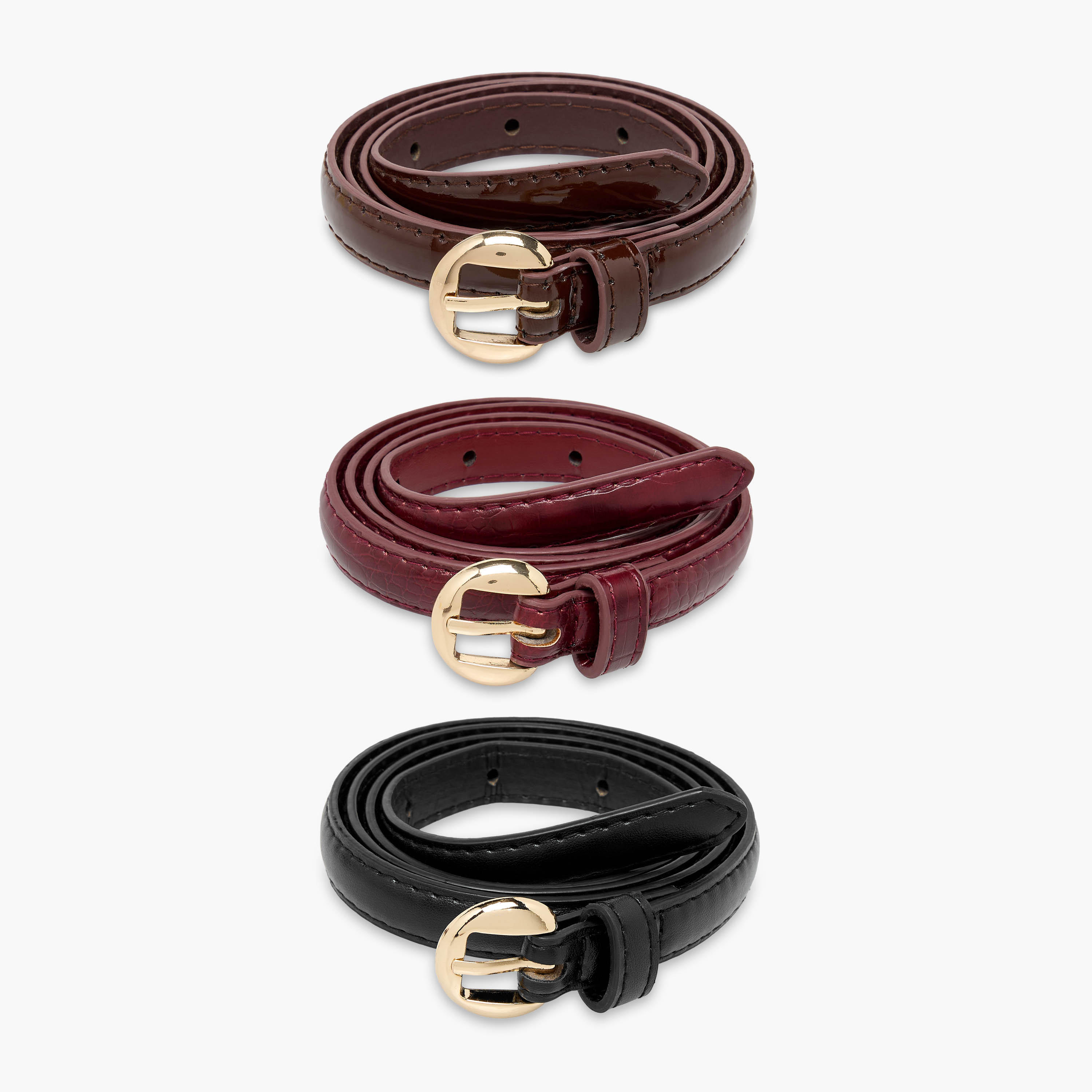 أحزمة بإبزيم دبوس - طقم 3 قطع-women-clothingaccessories-belts-image-1