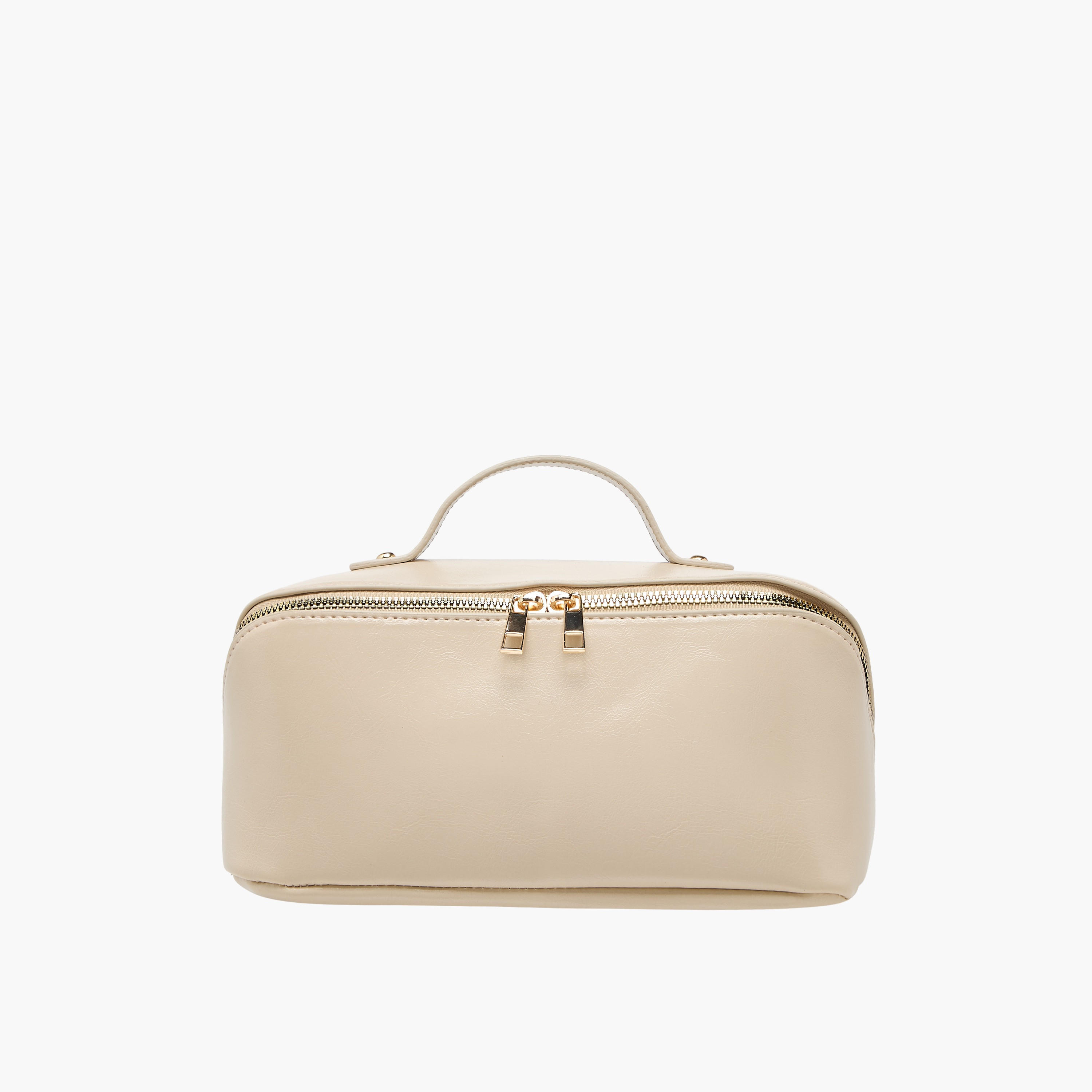 Makeup Bag with Angled Zip Closure-women-bagsandwallets-handbags-image-1