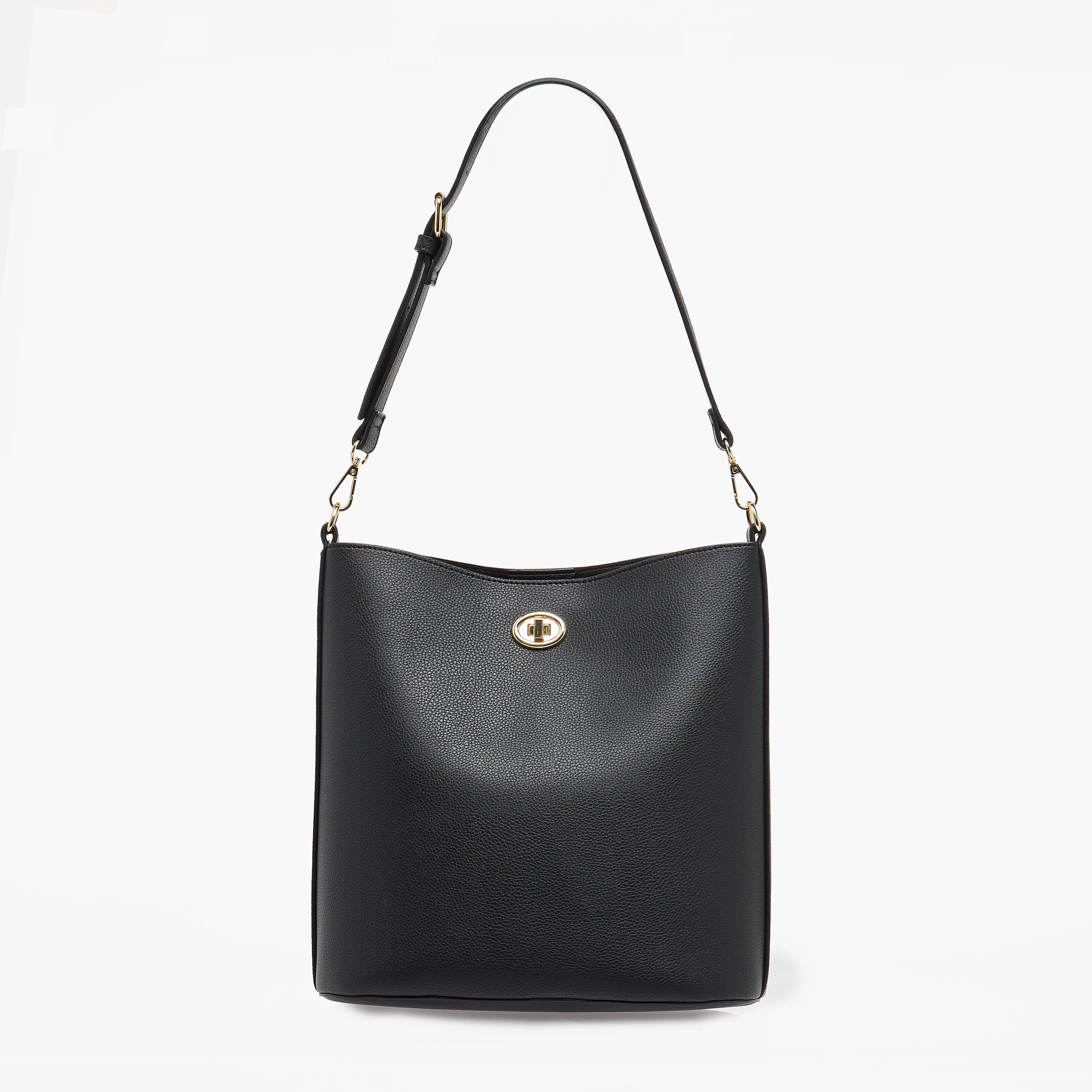 شنطة دلو بارزة الملمس بإغلاق قفل دوار-women-bagsandwallets-handbags-image-1