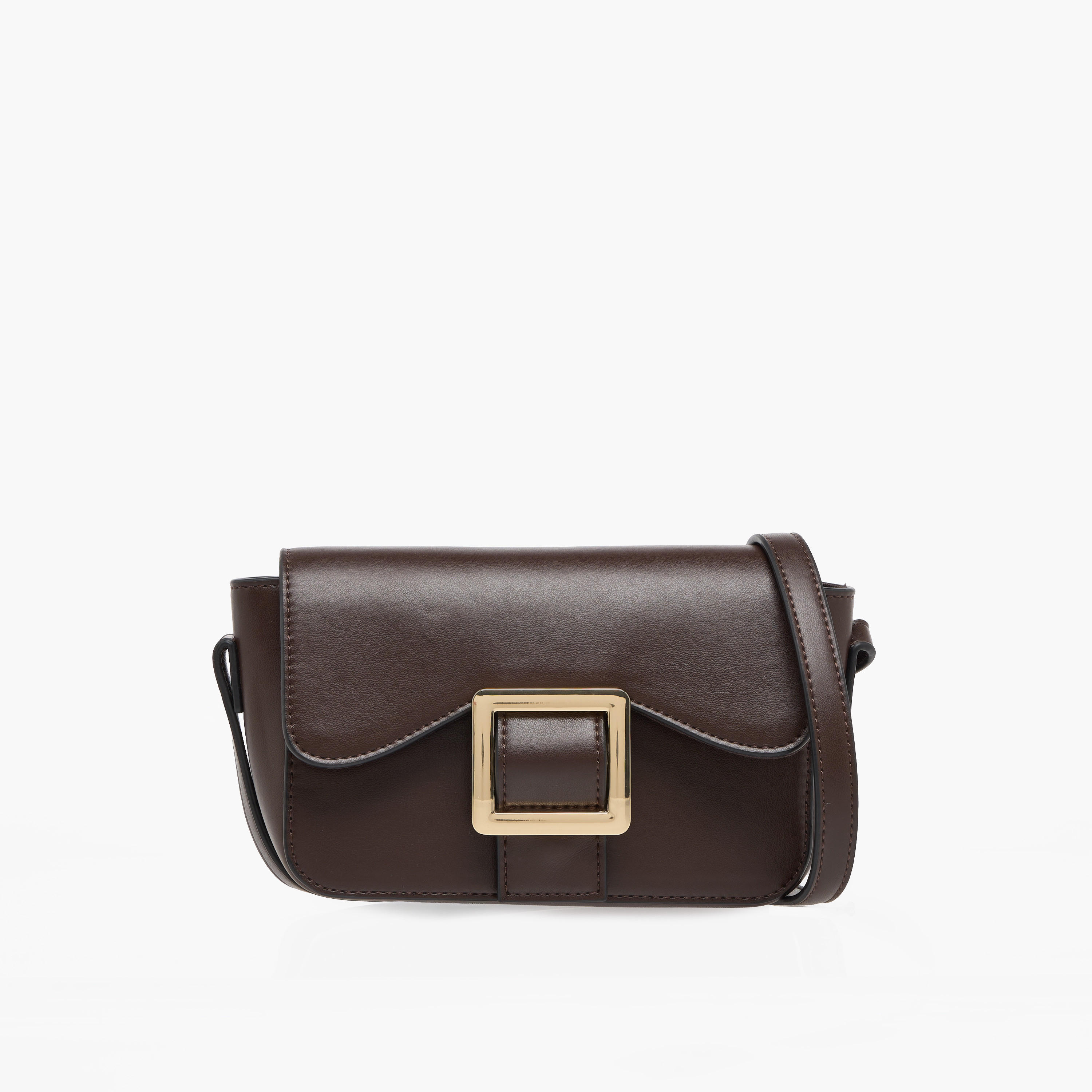 Buckle Accent Crossbody Bag with Magnetic Button Closure-women-bagsandwallets-handbags-image-1
