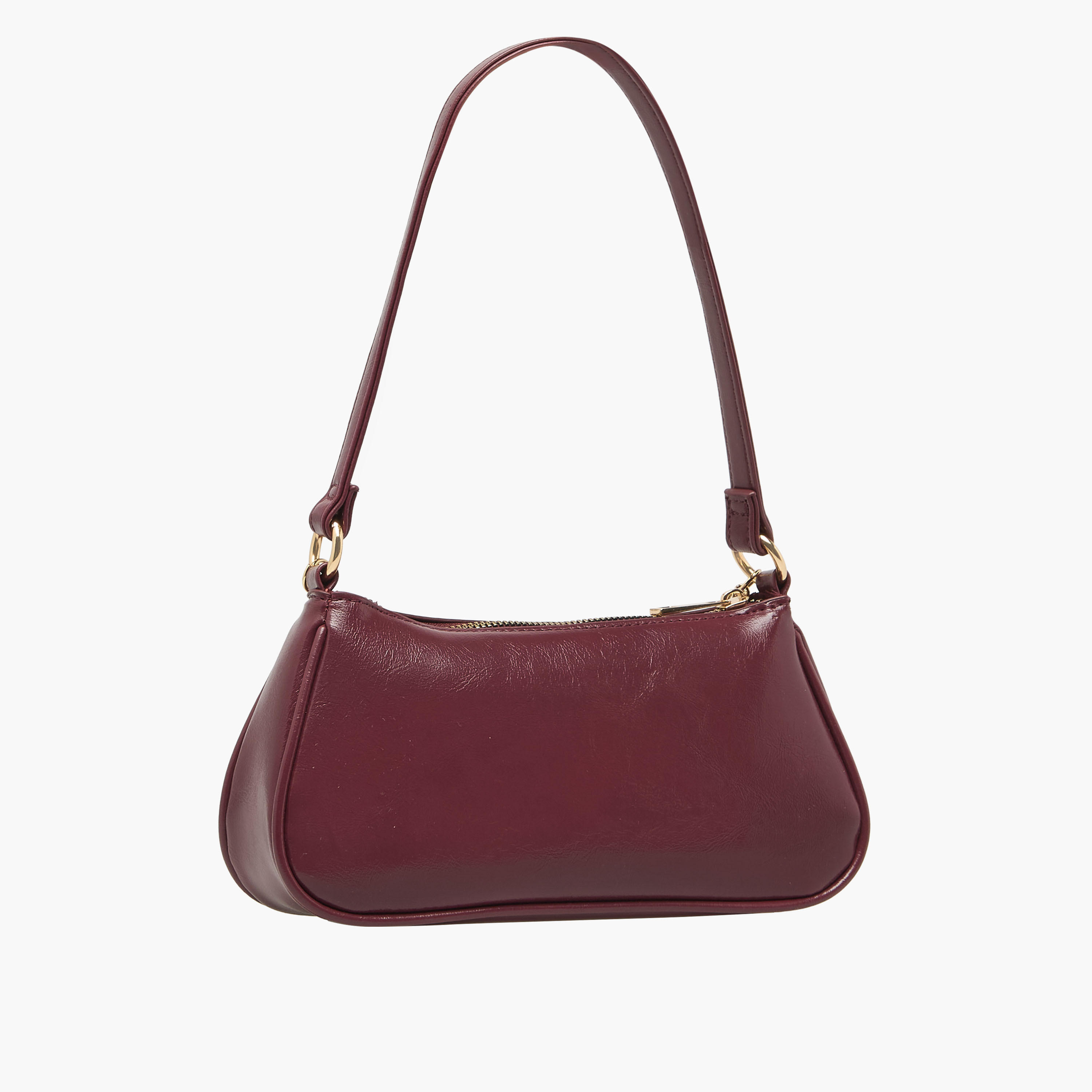 Chain Detail Shoulder Bag with Zip Closure-women-bagsandwallets-handbags-image-3