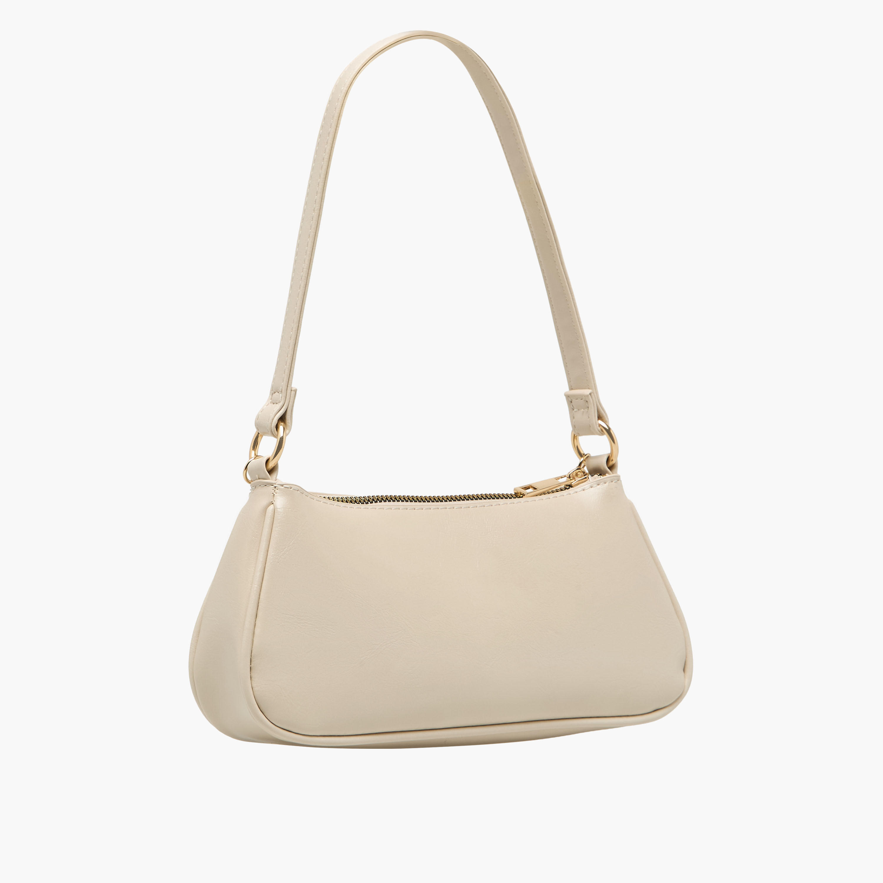 Chain Detail Shoulder Bag with Zip Closure-women-bagsandwallets-handbags-image-3