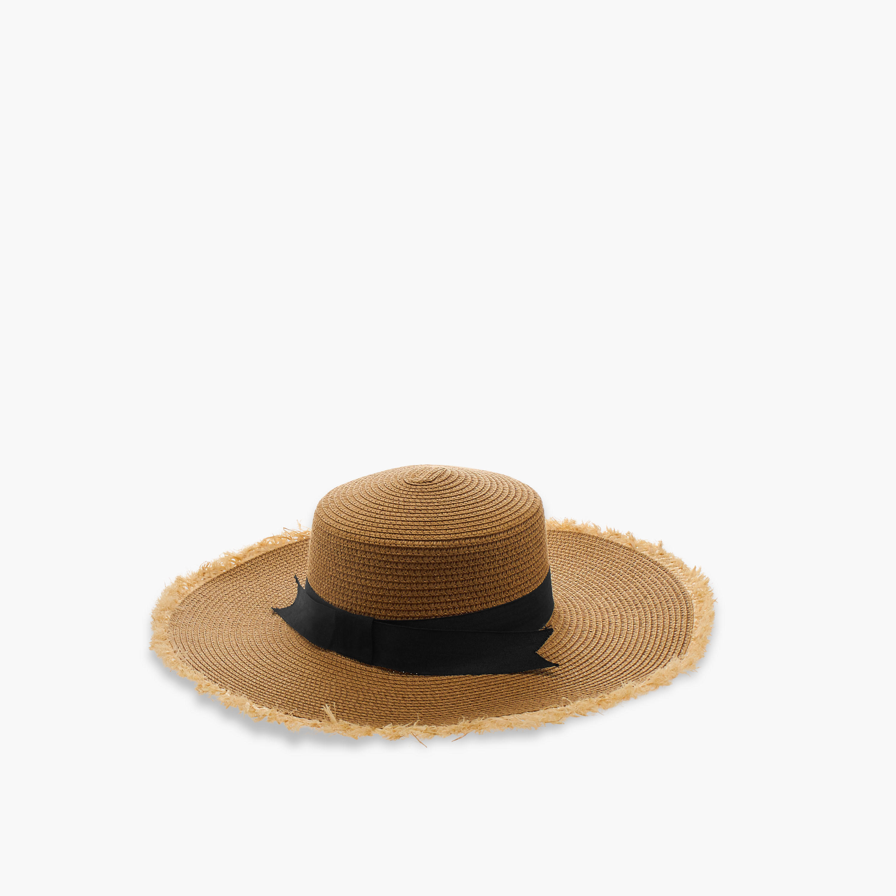 قبعة شاطئ بحافة شراشيب وفيونكة-women-clothingaccessories-capsandhats-image-3