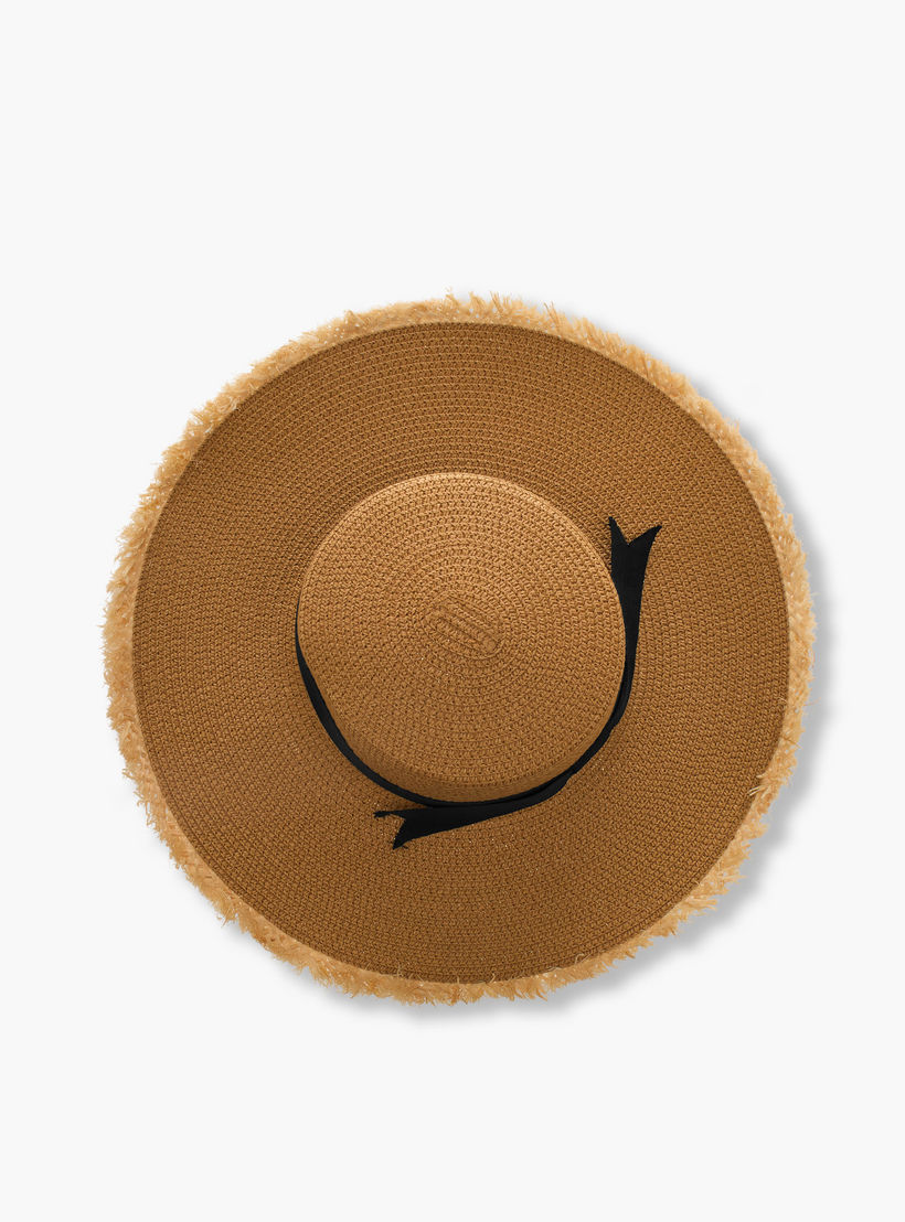 قبعة شاطئ بحافة شراشيب وفيونكة-women-clothingaccessories-capsandhats-image-6