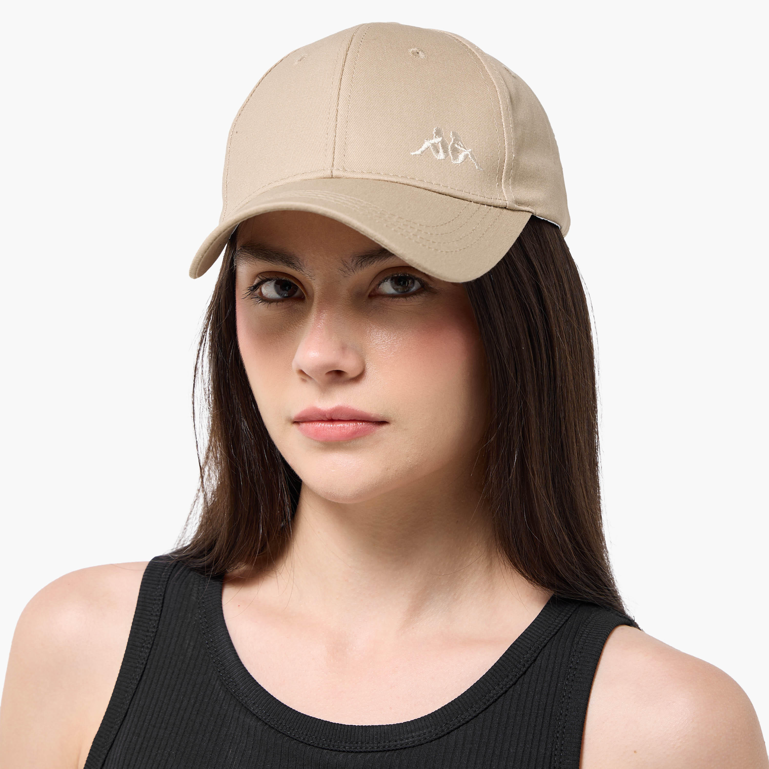 Kappa Logo Embroidered Cap with Buckled Strap Closure-women-clothingaccessories-capsandhats-image-2