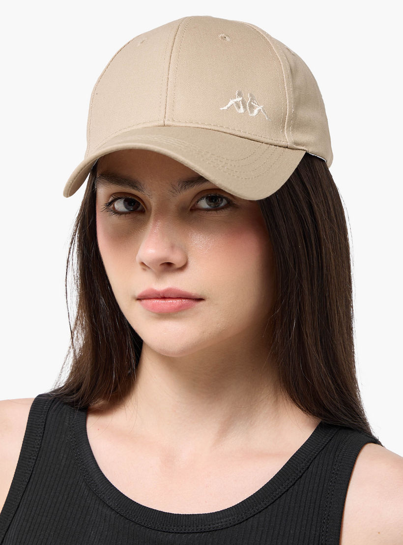 Kappa Logo Embroidered Cap with Buckled Strap Closure-women-clothingaccessories-capsandhats-image-2