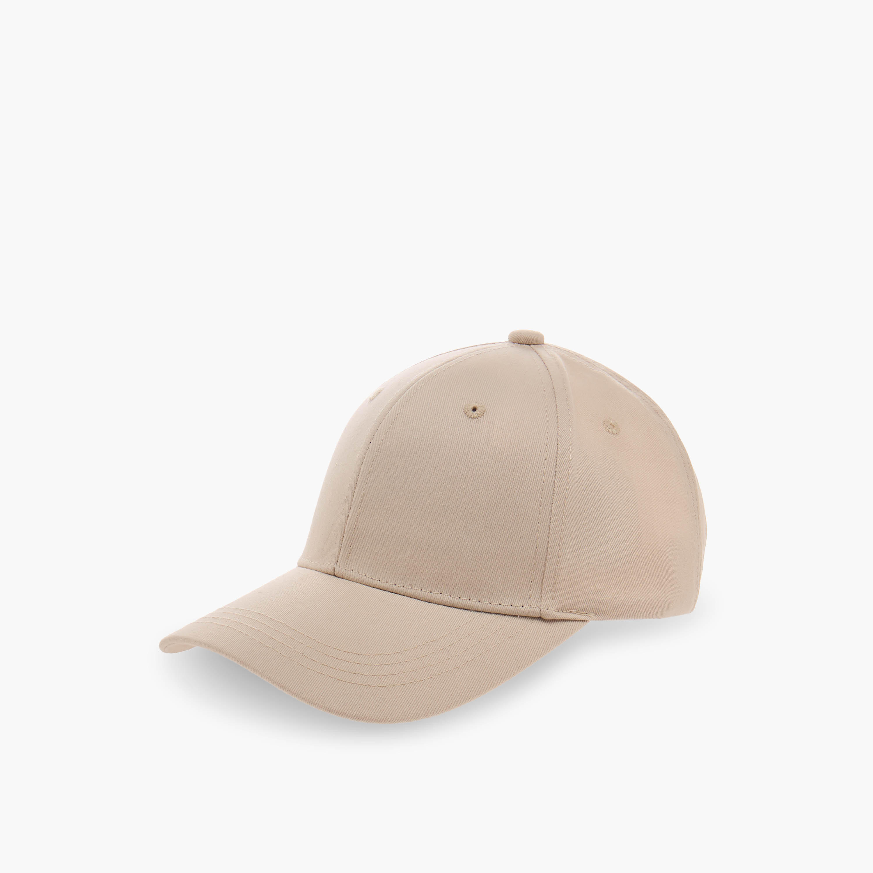 Textured Cap with Buckled Strap Closure-women-clothingaccessories-capsandhats-image-3