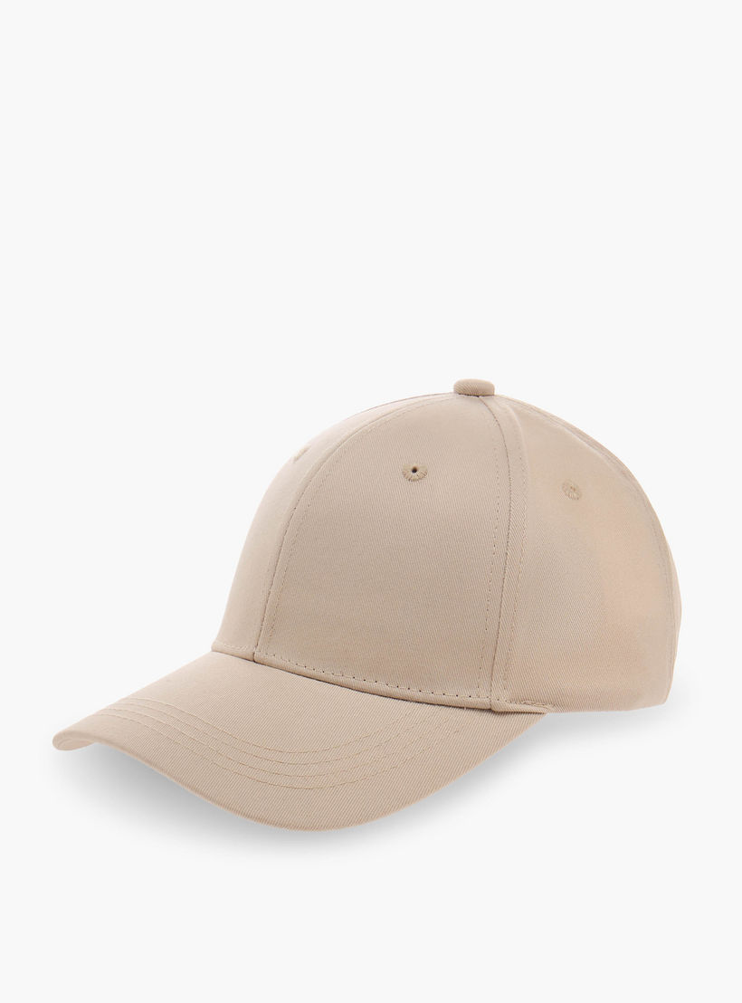 Textured Cap with Buckled Strap Closure-women-clothingaccessories-capsandhats-image-3