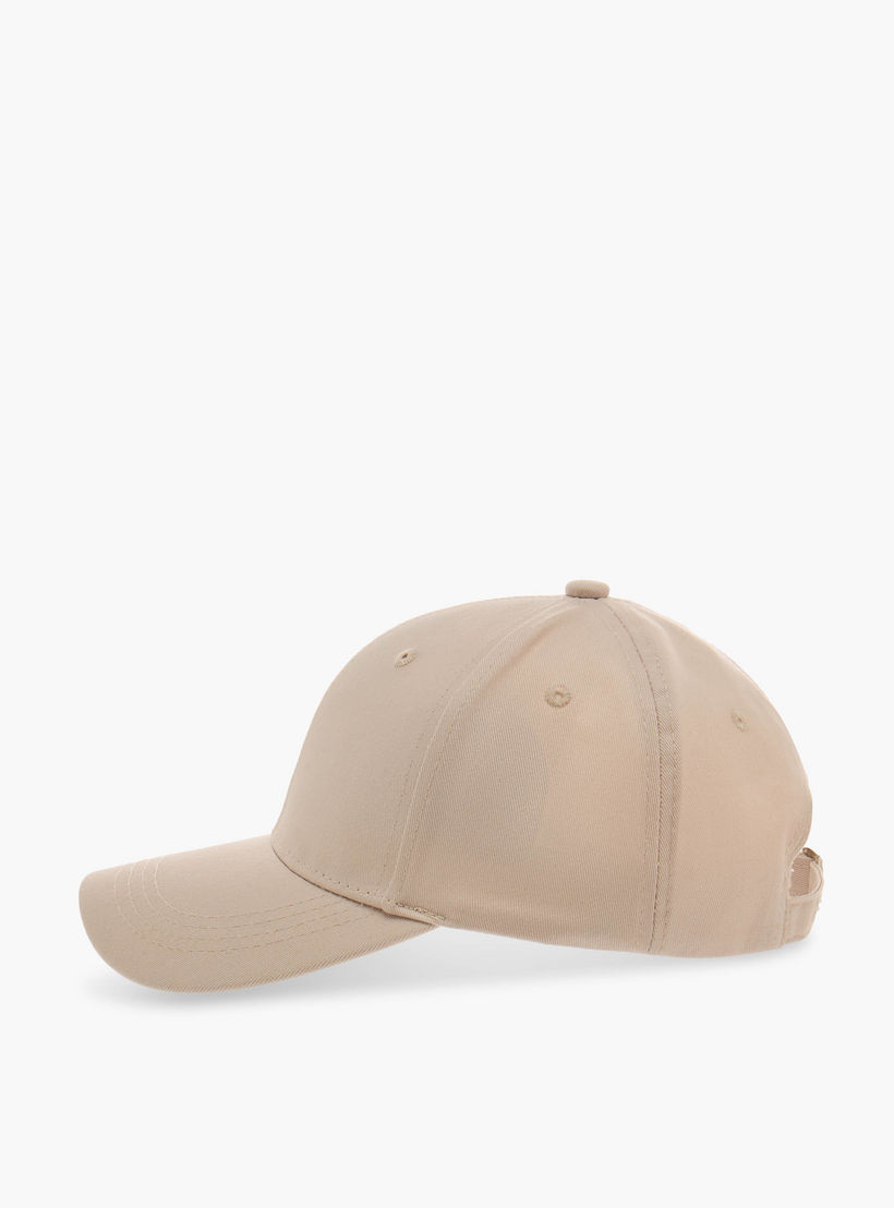 Textured Cap with Buckled Strap Closure-women-clothingaccessories-capsandhats-image-4