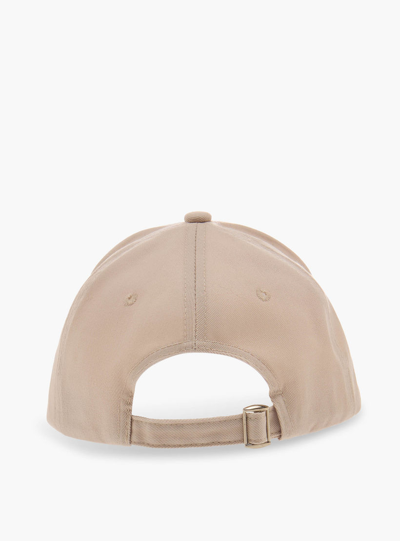 Textured Cap with Buckled Strap Closure-women-clothingaccessories-capsandhats-image-5