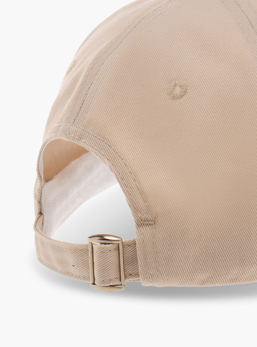 Textured Cap with Buckled Strap Closure-women-clothingaccessories-capsandhats-image-7