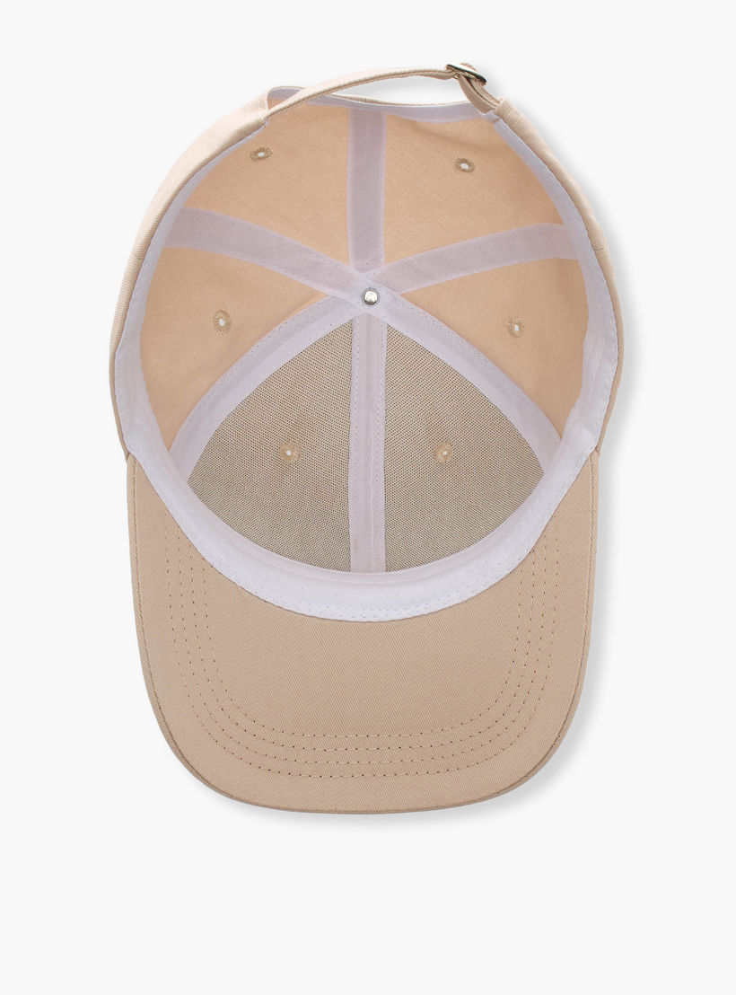 Textured Cap with Buckled Strap Closure-women-clothingaccessories-capsandhats-image-8