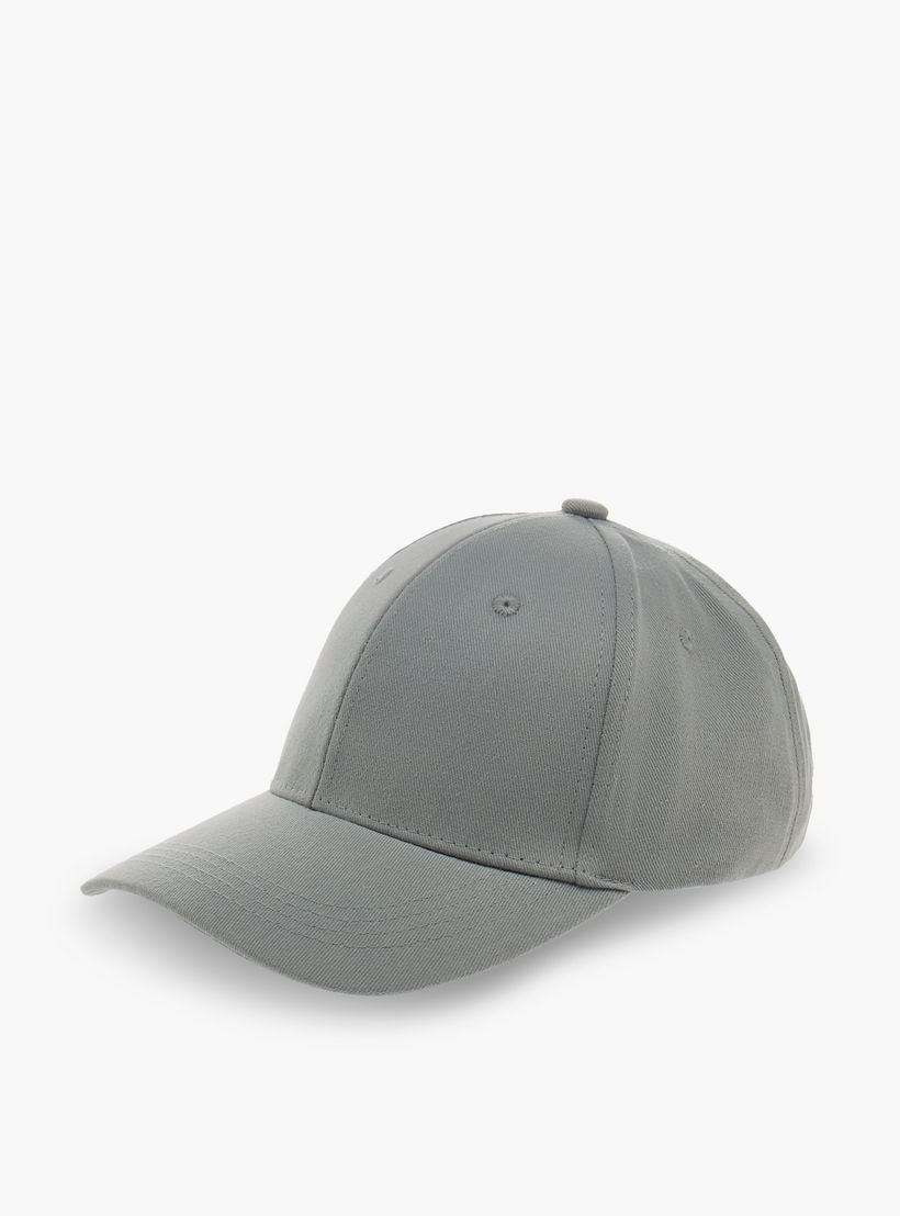 Textured Cap with Buckled Strap Closure-women-clothingaccessories-capsandhats-image-3