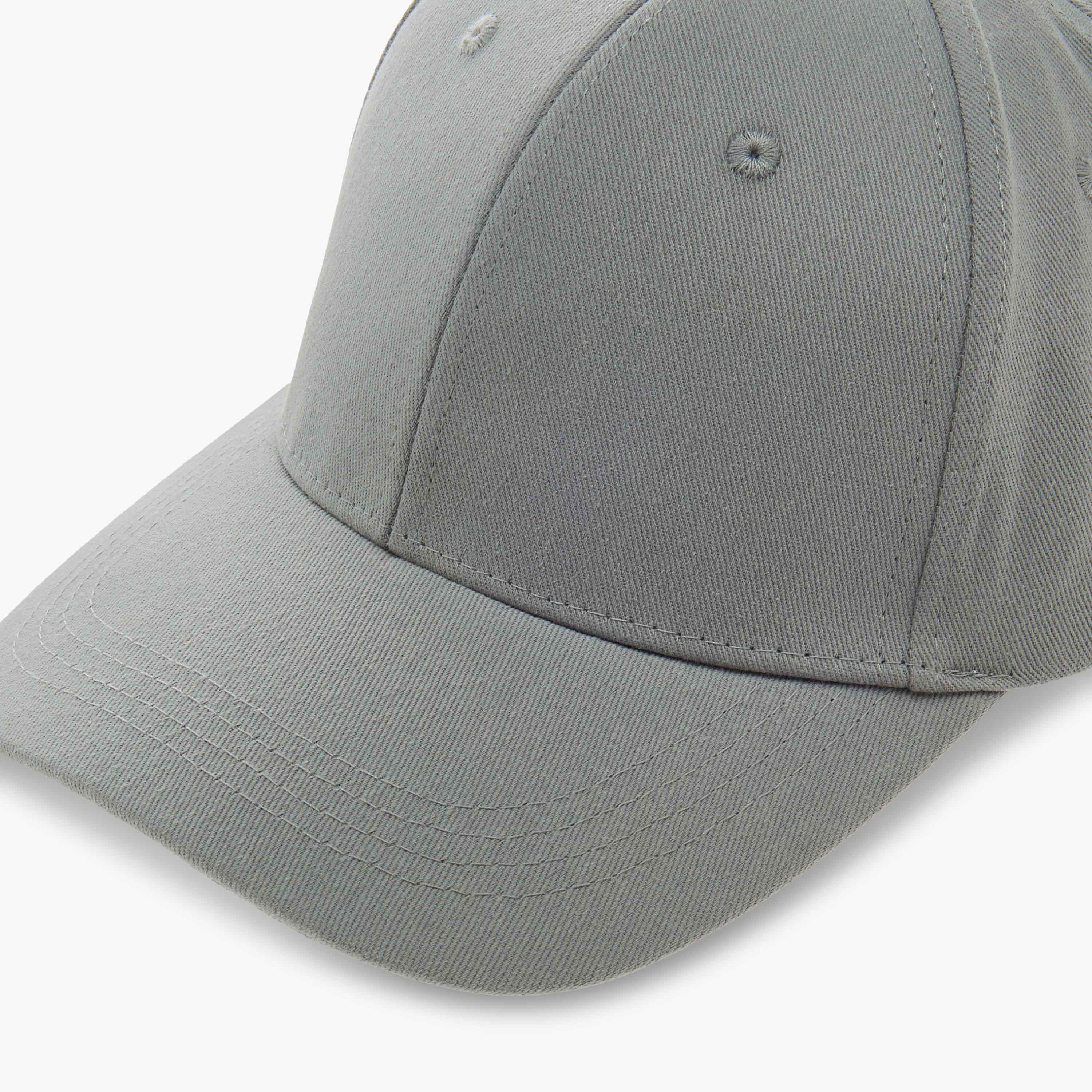 Textured Cap with Buckled Strap Closure-women-clothingaccessories-capsandhats-image-5