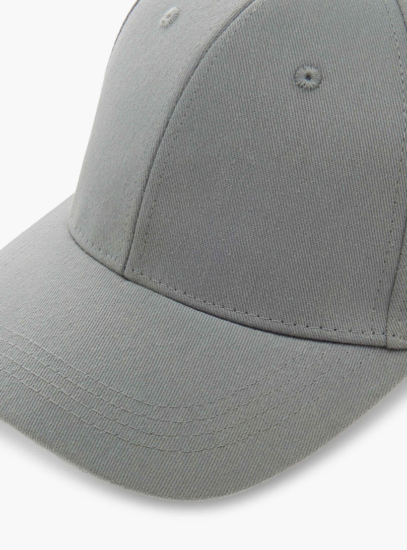 Textured Cap with Buckled Strap Closure-women-clothingaccessories-capsandhats-image-5