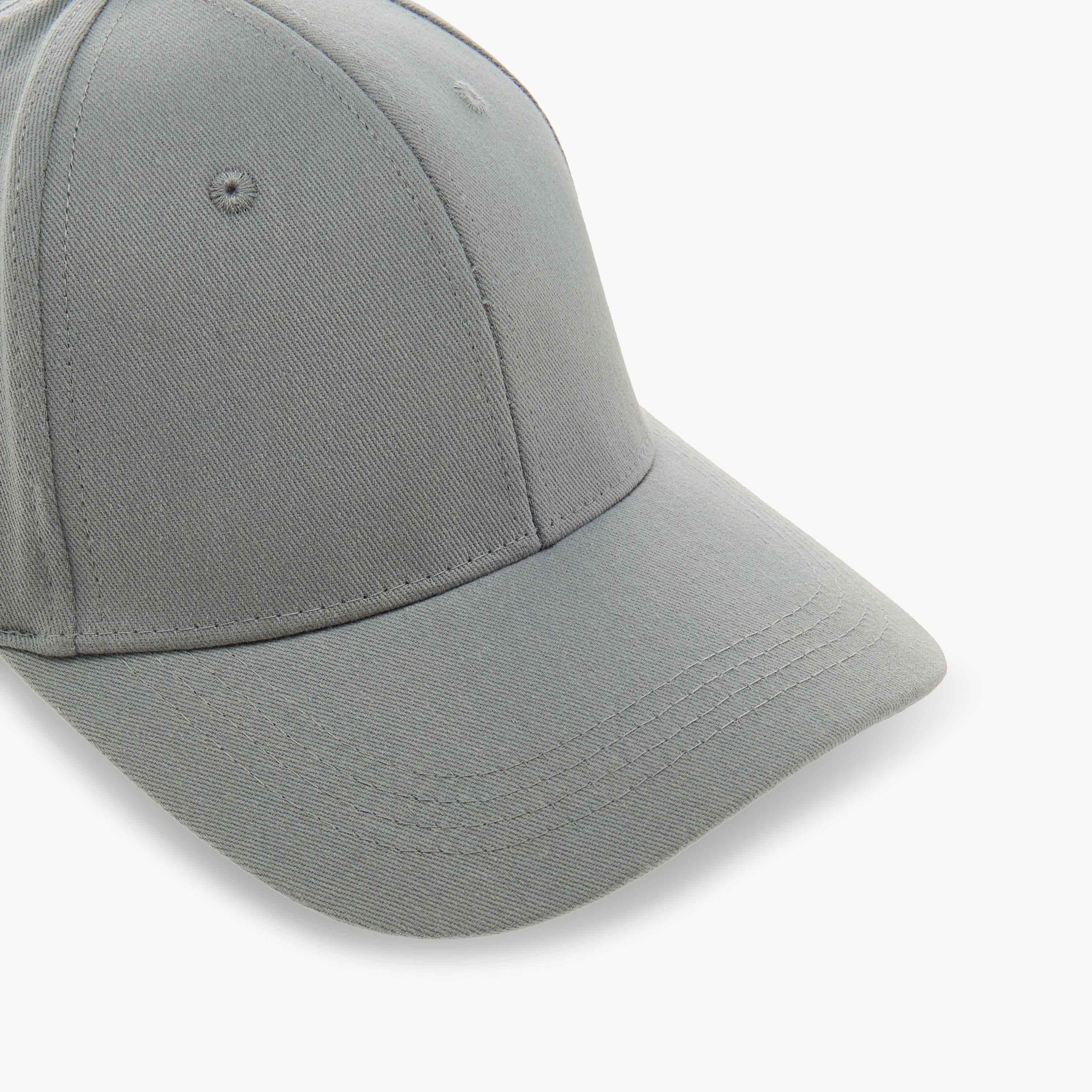Textured Cap with Buckled Strap Closure-women-clothingaccessories-capsandhats-image-7