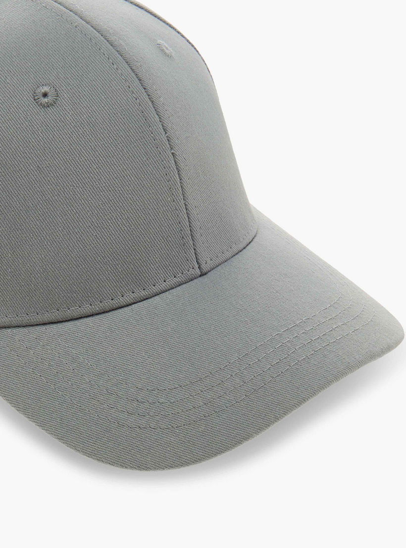Textured Cap with Buckled Strap Closure-women-clothingaccessories-capsandhats-image-7