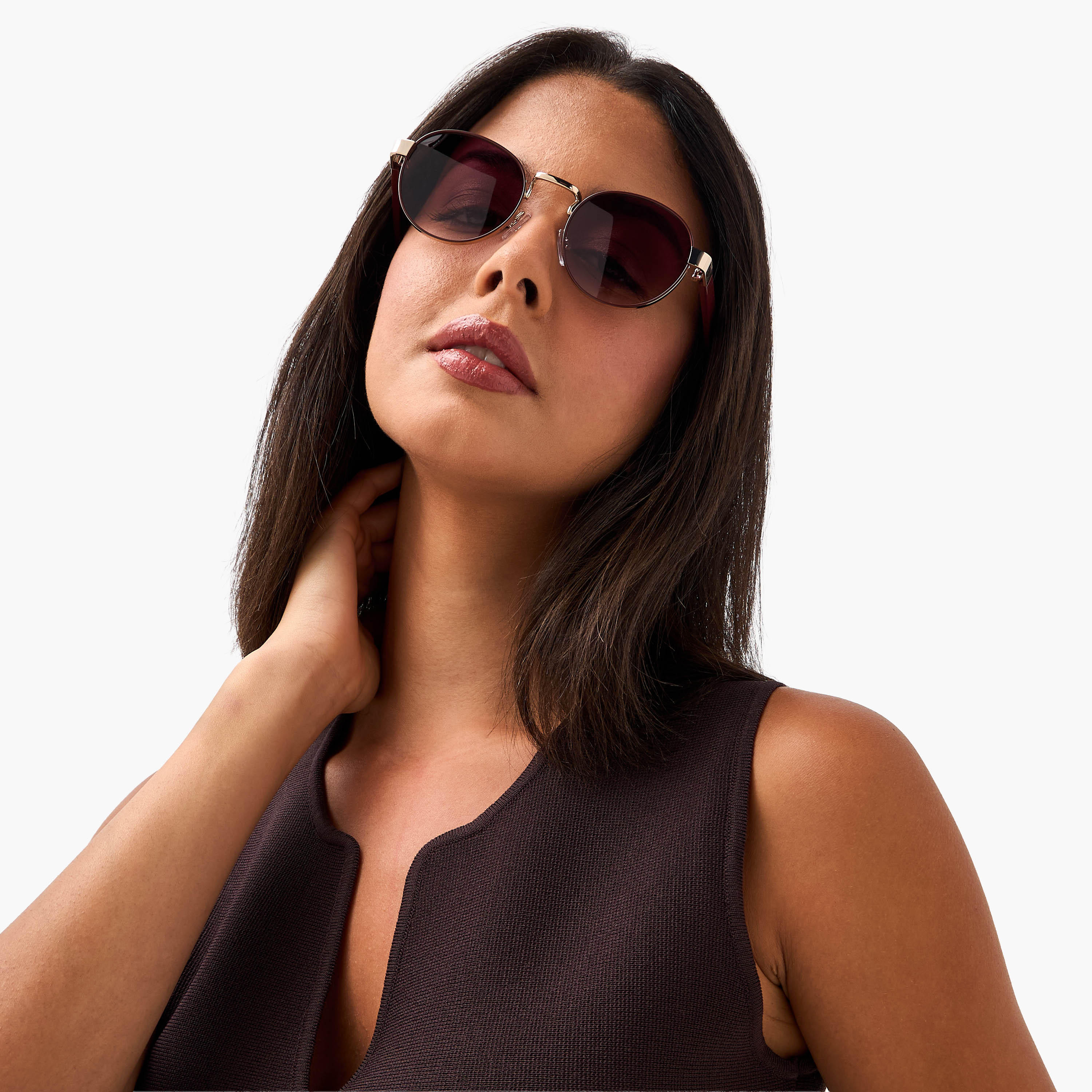 نظارة شمسية مستديرة بعدسات أرجوانية واقية من أشعة الشمس فوق البنفسجية-women-sunglasses-image-2