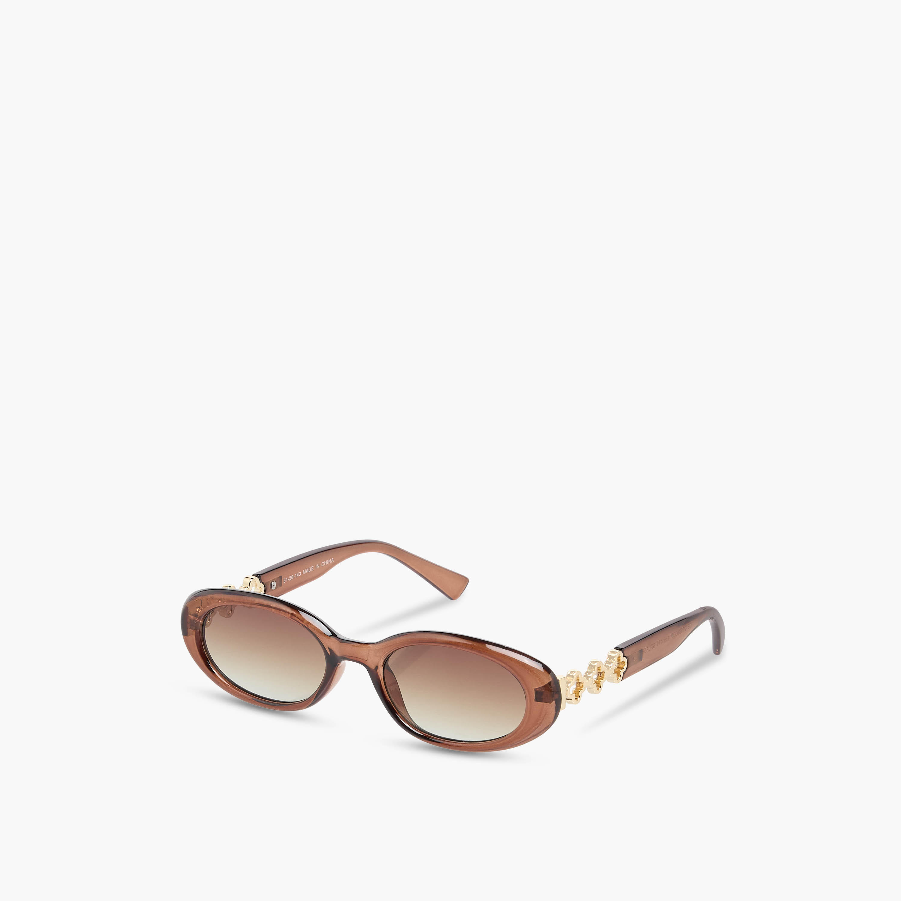 Sunglasses Oval UV Protection Brown Lens-women-sunglasses-image-1