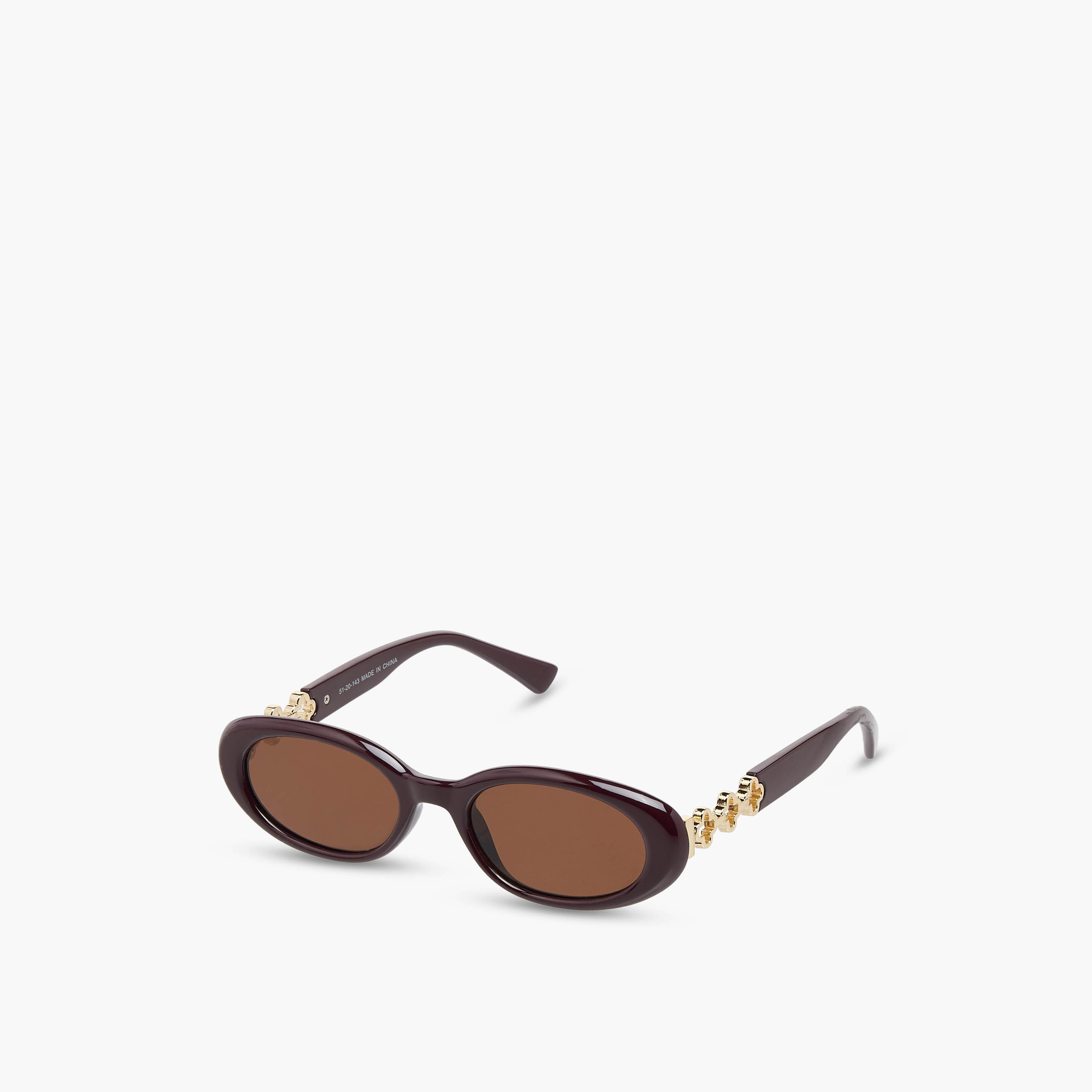 نظارة شمسية بيضاوية بعدسات بنية وحماية من الأشعة فوق البنفسجية-women-sunglasses-image-1