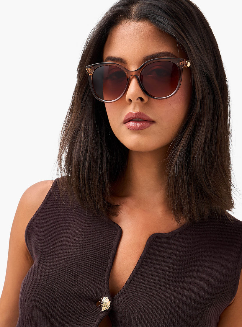 نظارة شمسية مستديرة بعدسات بنية وحماية من الأشعة فوق البنفسجية-women-sunglasses-image-2