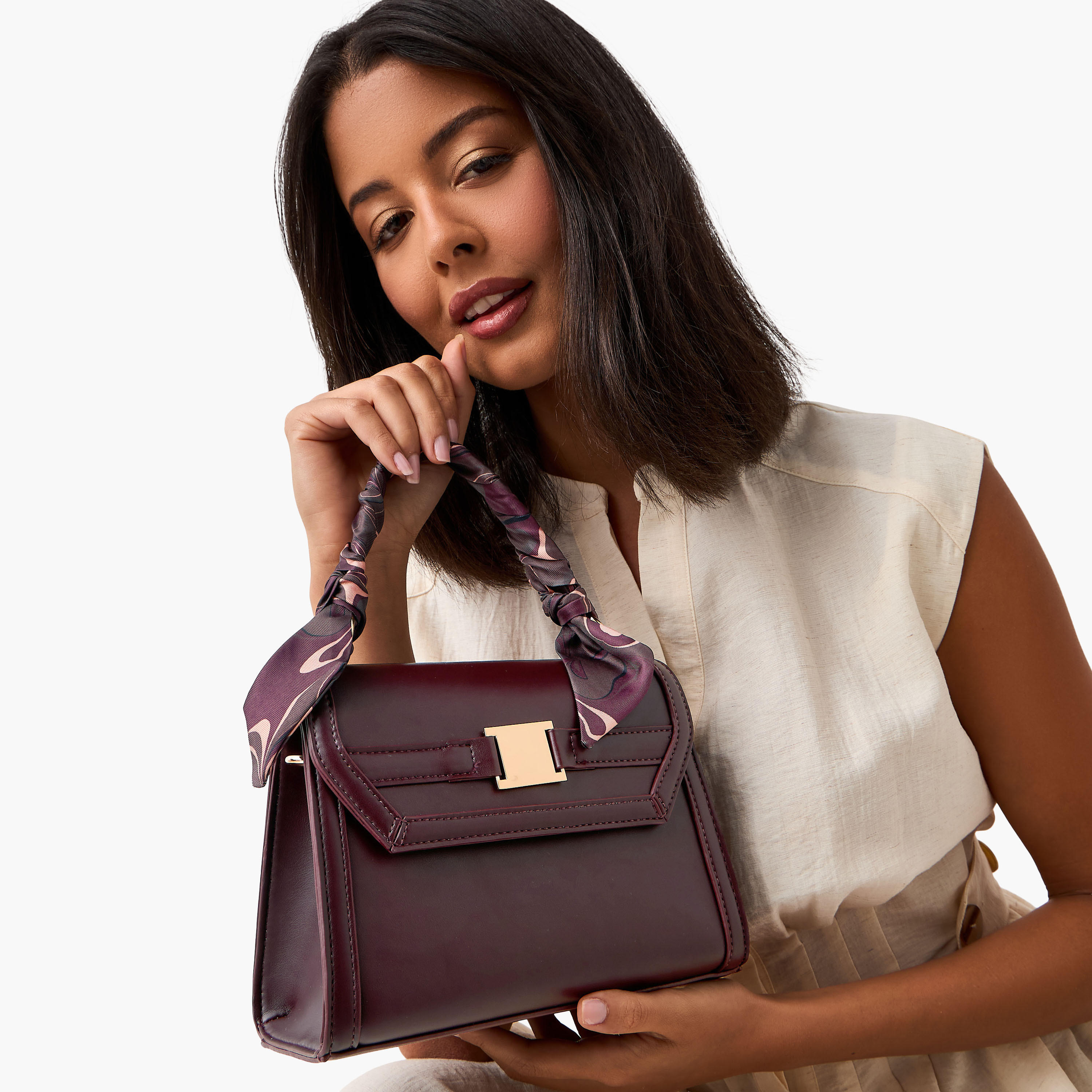 Mini Satchel Bag with Scarf-women-bagsandwallets-handbags-image-4
