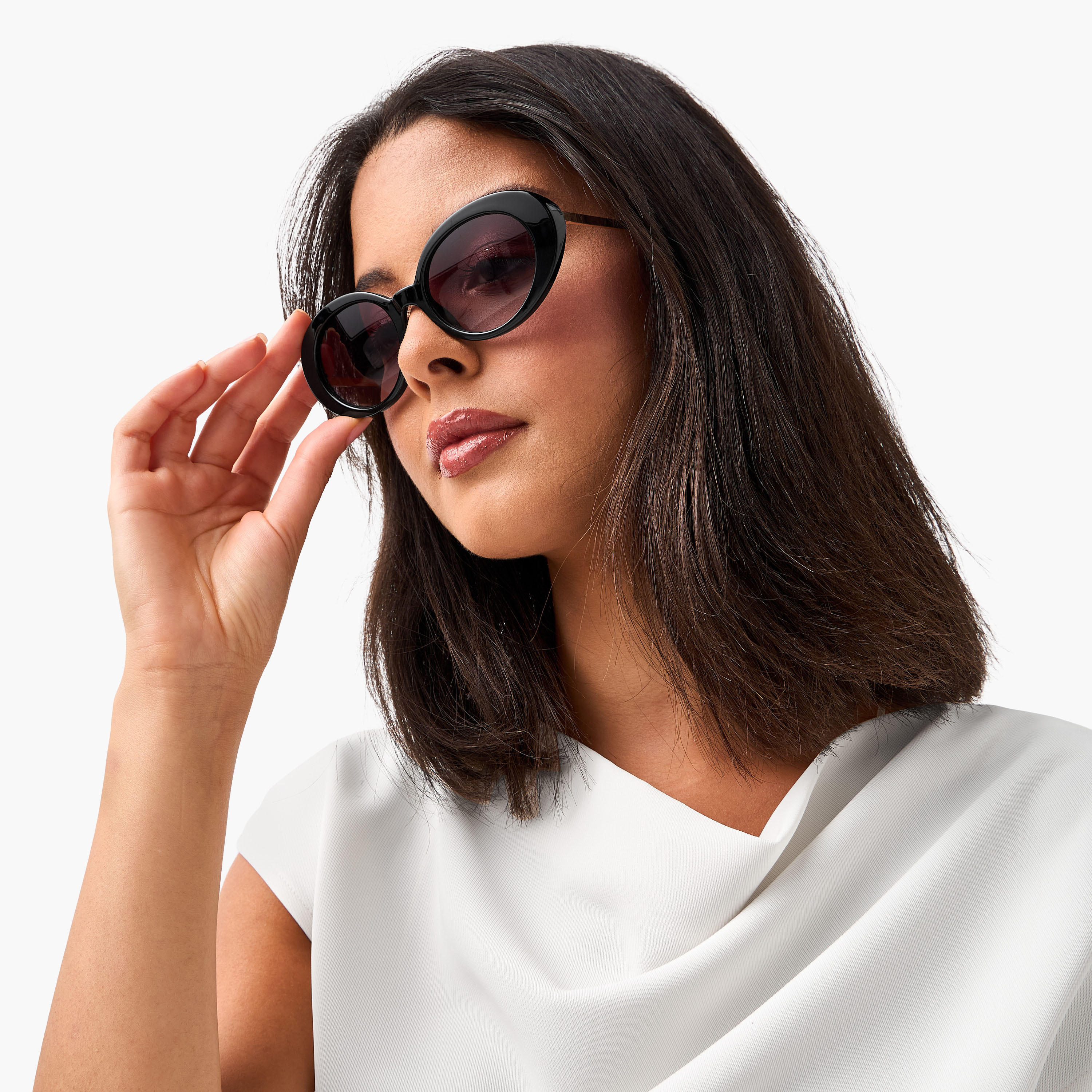 Sunglasses Oval UV Protection Purple Lens-women-sunglasses-image-2