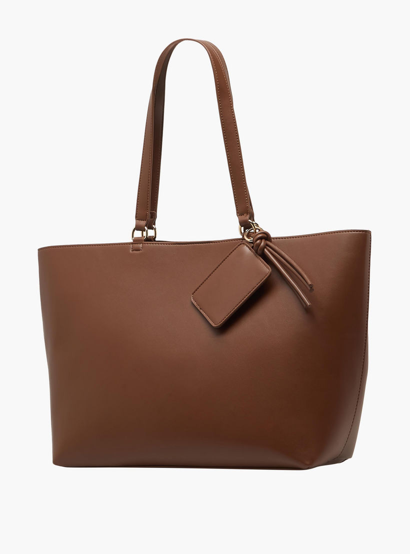 Tassel Detail Tote Bag with Button Closure-women-bagsandwallets-handbags-image-2