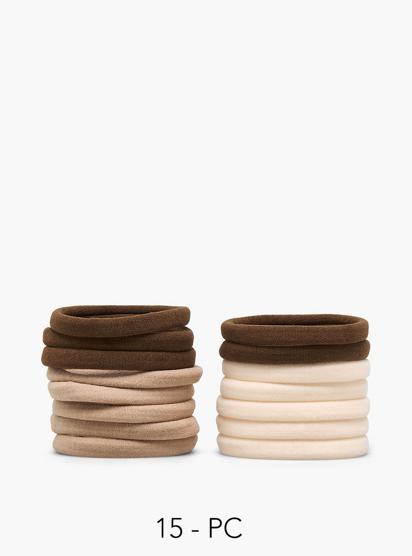 Gloo Pack of 15 Elastane Hair Tie-women-hairaccessories-scrunchies-image-1