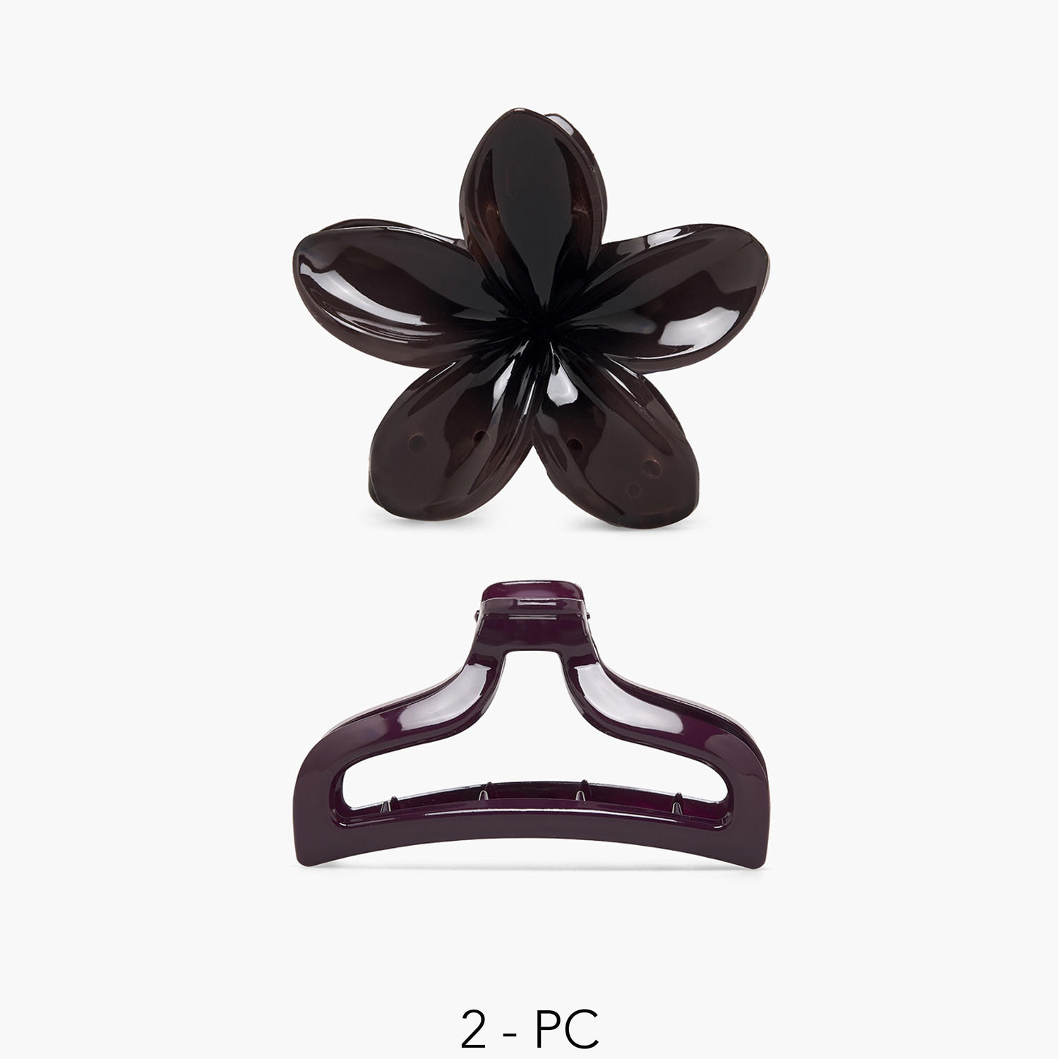 طقم مشابك شعر عدد 2 بلمسة نهائية لامعة من جلوو-women-hairaccessories-clamps-image-1