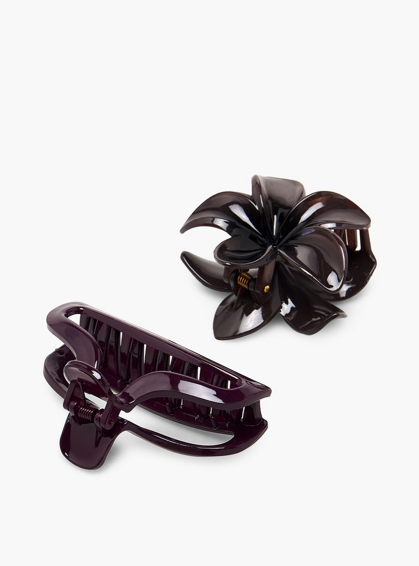 طقم مشابك شعر عدد 2 بلمسة نهائية لامعة من جلوو-women-hairaccessories-clamps-image-4
