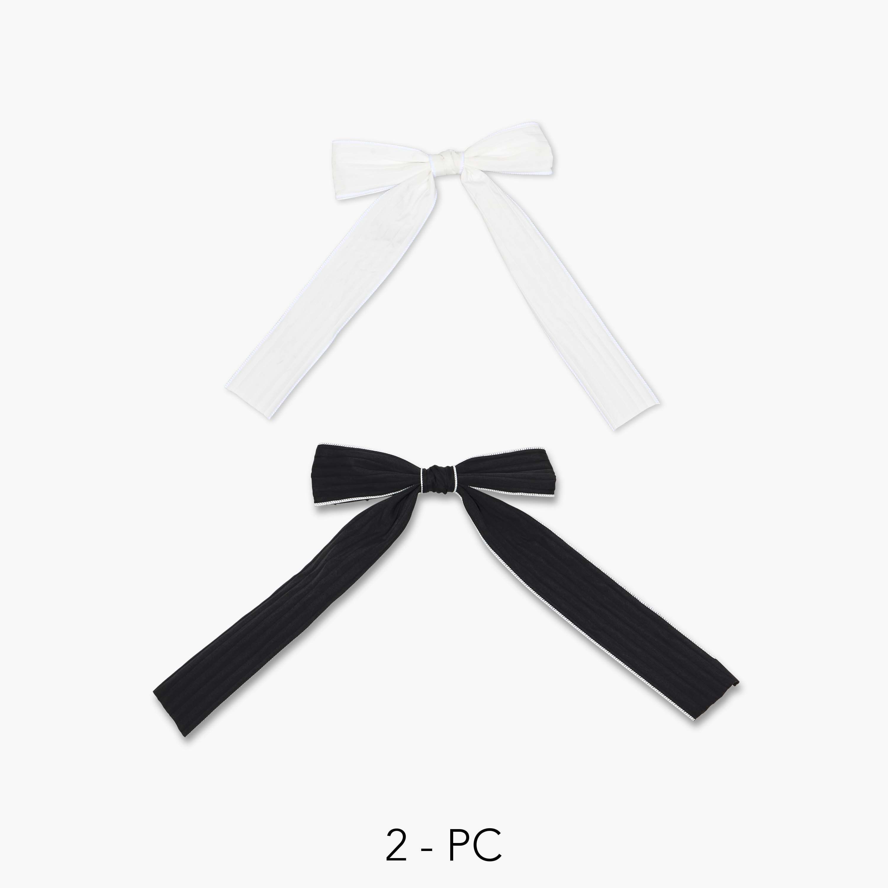 مشبكي شعر بزينة فيونكة من جلو - طقم 2 قطعة-women-hairaccessories-clips-image-1