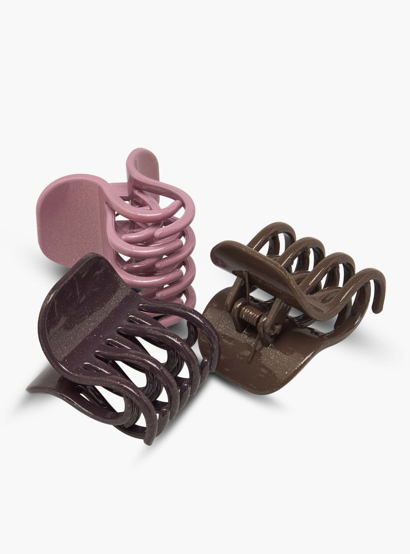 مشابك شعر بتشطيب جليتر من جلو - عبوة 3 قطع-women-hairaccessories-clamps-image-6
