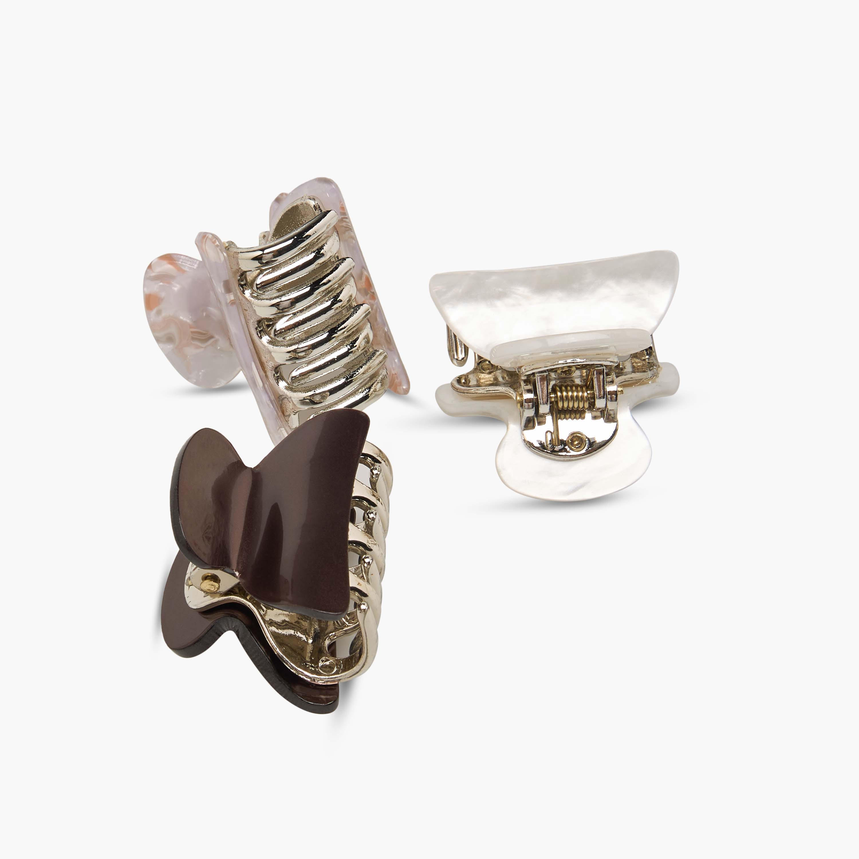 مشابك شعر منحنية بلمسة رخامية من جلو - طقم 3 قطع-women-hairaccessories-clamps-image-6