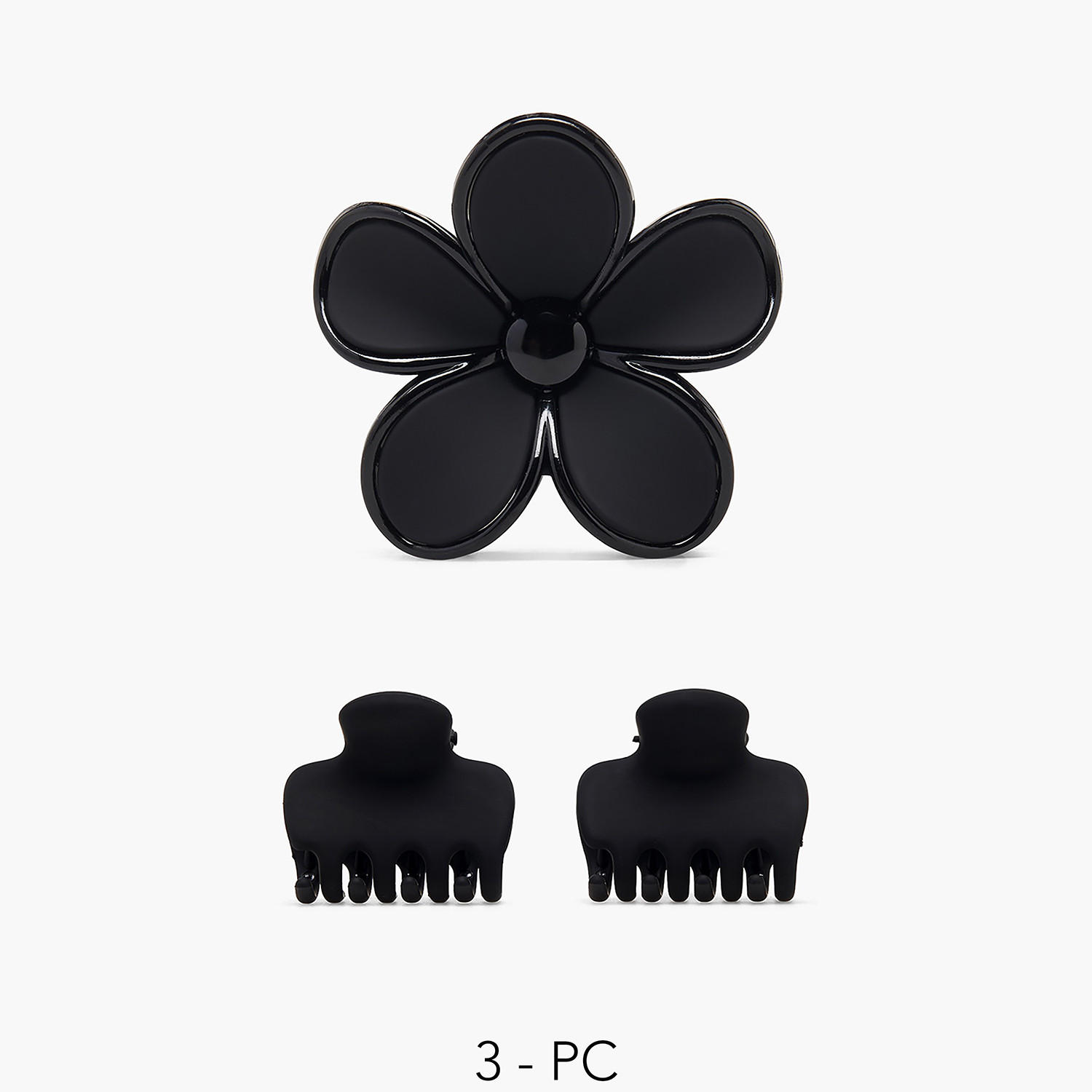 طقم مشابك شعر متنوعة من 3 قطع بتشطيب مطفي من جلو-women-hairaccessories-clamps-image-1