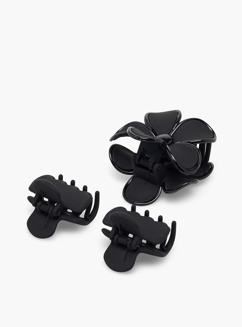 طقم مشابك شعر متنوعة من 3 قطع بتشطيب مطفي من جلو-women-hairaccessories-clamps-image-4