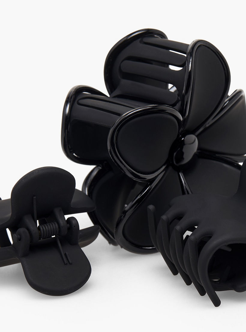 طقم مشابك شعر متنوعة من 3 قطع بتشطيب مطفي من جلو-women-hairaccessories-clamps-image-5
