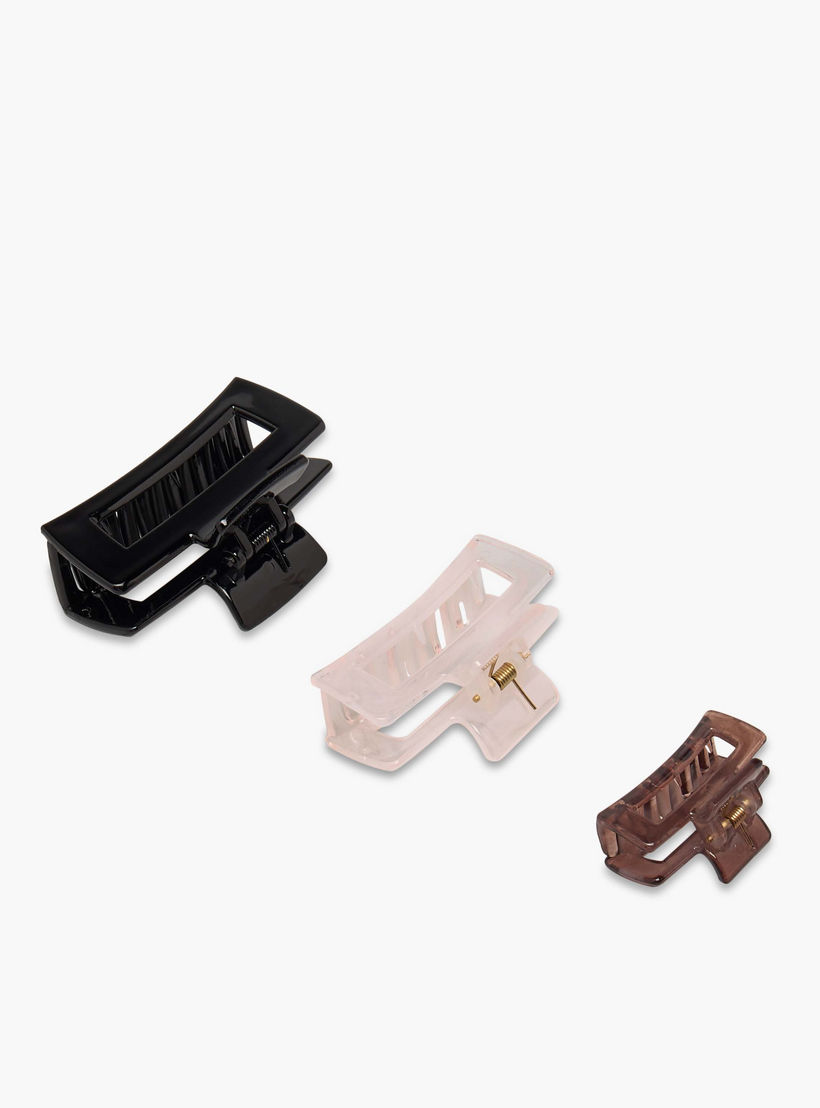 مشابك شعر بشكل مستطيل من جلو - عبوة 3 قطع-women-hairaccessories-clamps-image-5