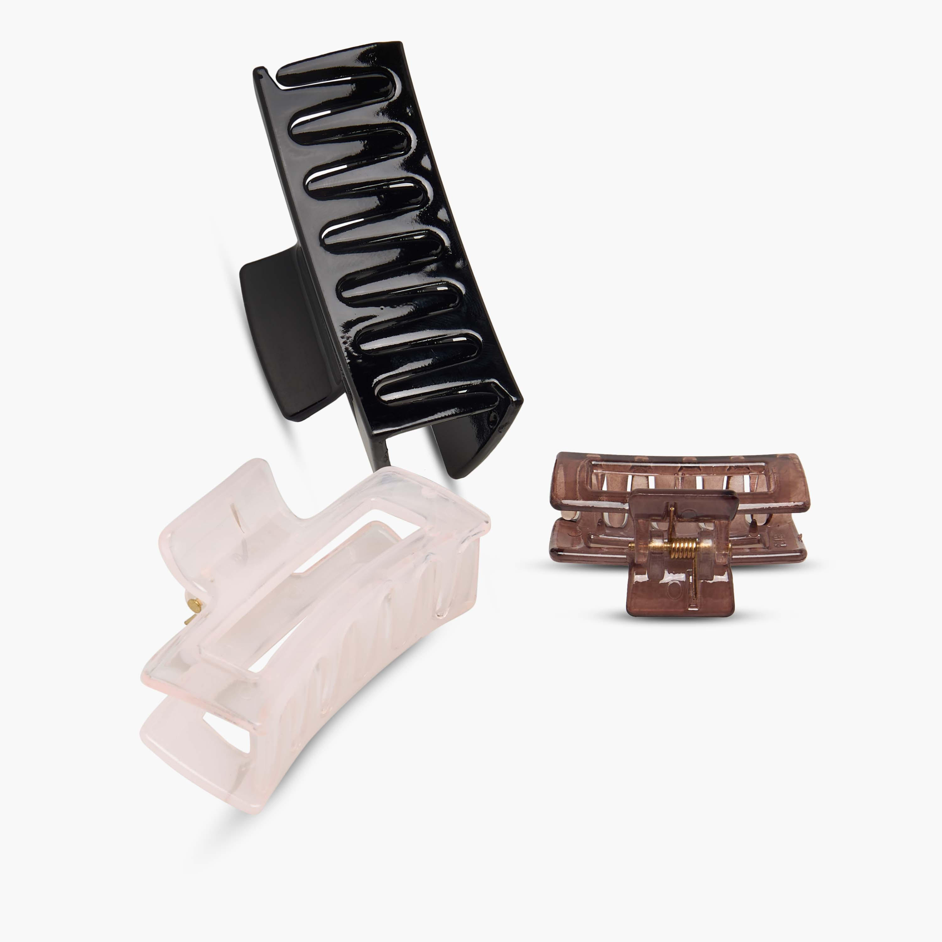 مشابك شعر بشكل مستطيل من جلو - عبوة 3 قطع-women-hairaccessories-clamps-image-6