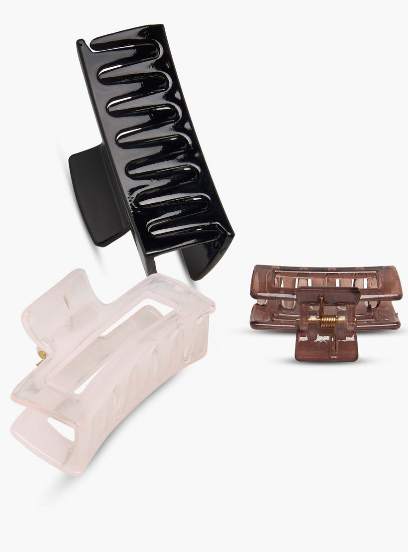 مشابك شعر بشكل مستطيل من جلو - عبوة 3 قطع-women-hairaccessories-clamps-image-6