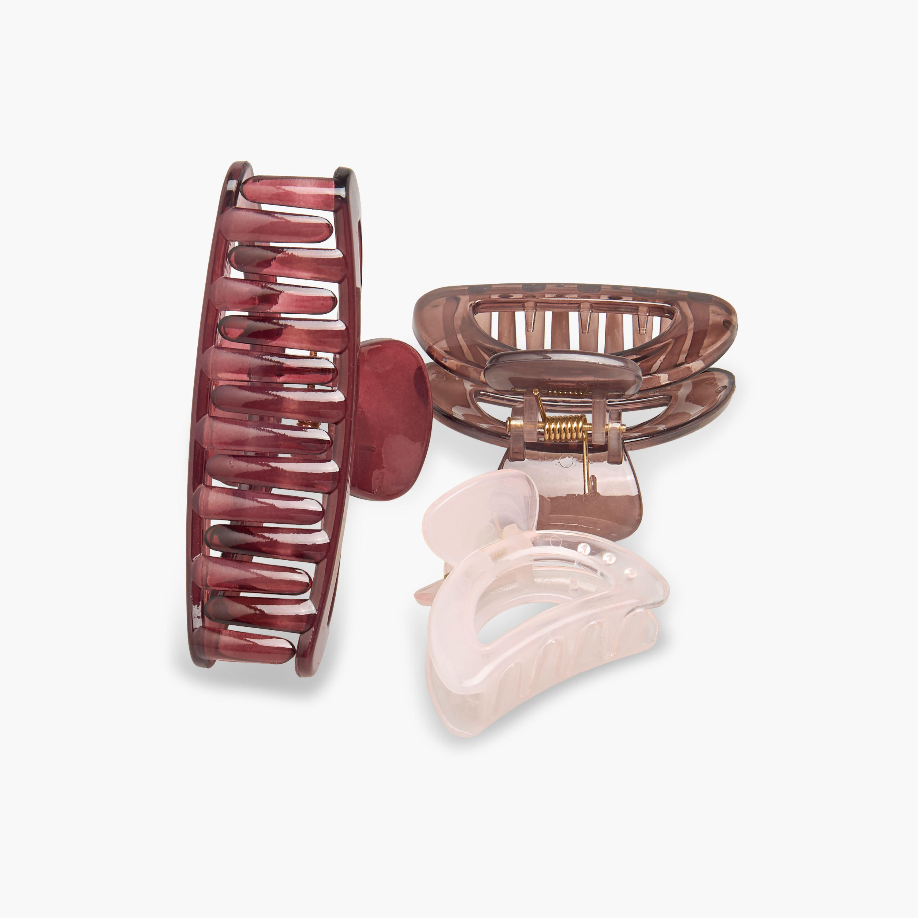 مشابك شعر منحنية بتفاصيل مفرغة من جلوو - طقم من 3 قطع-women-hairaccessories-clamps-image-6