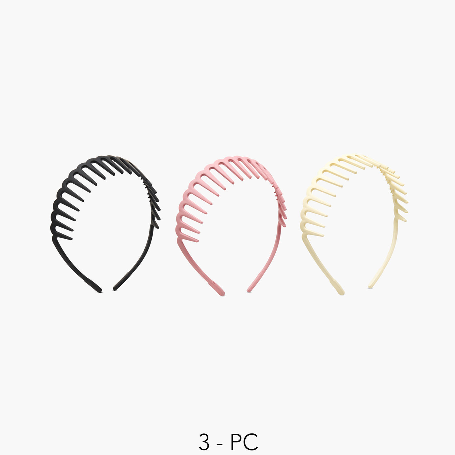 طقم شريطة رأس بأسنان طويلة 3 قطع من جلو-women-hairaccessories-bands-image-1