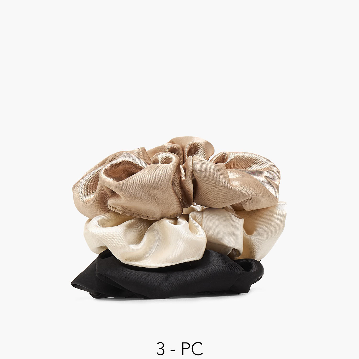 ربطات شعر سكرانشي ساتان من جلو - عبوة 3 قطع-women-hairaccessories-scrunchies-image-1
